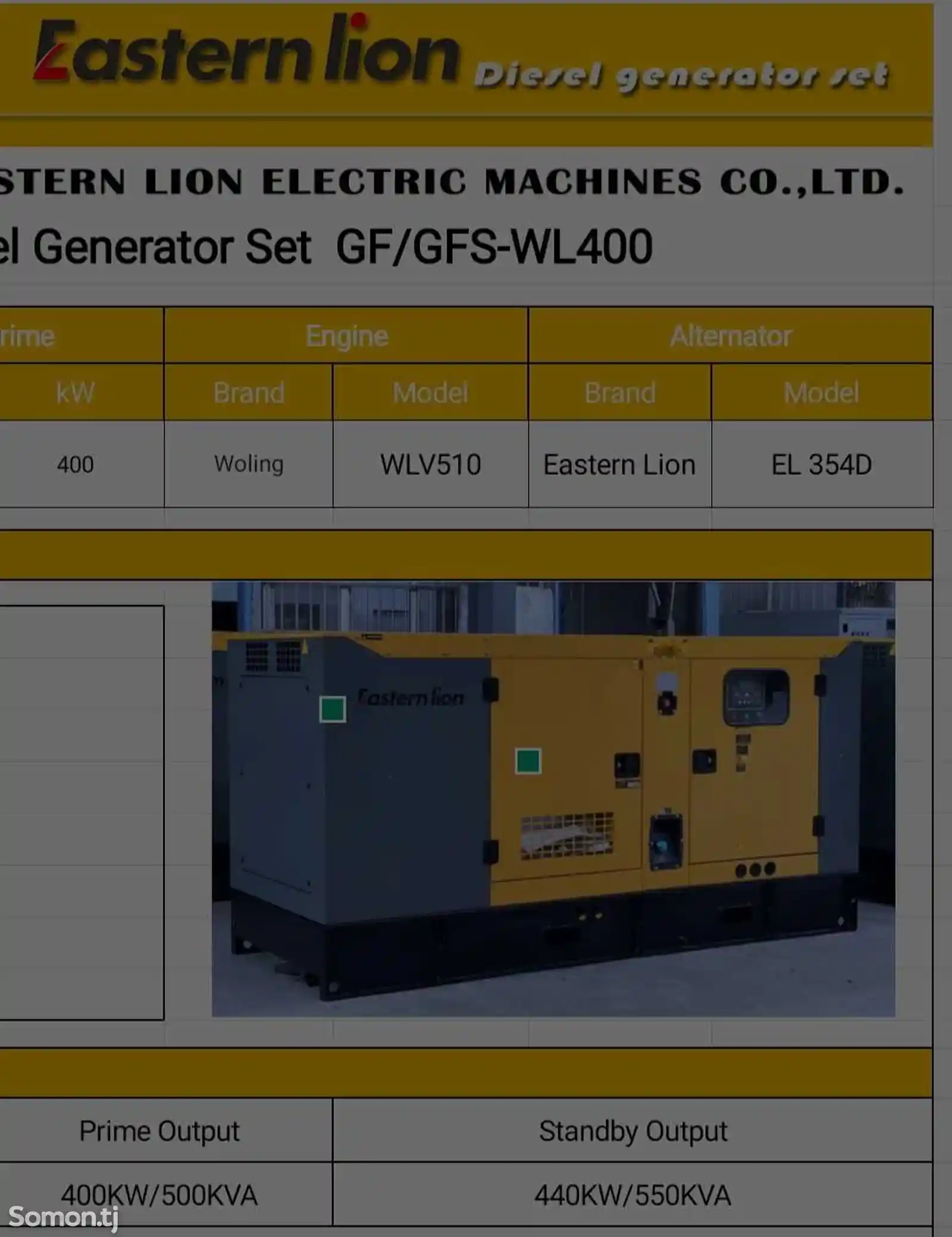 Генератор 400квт 550KvA Eastern Lion Generator-9