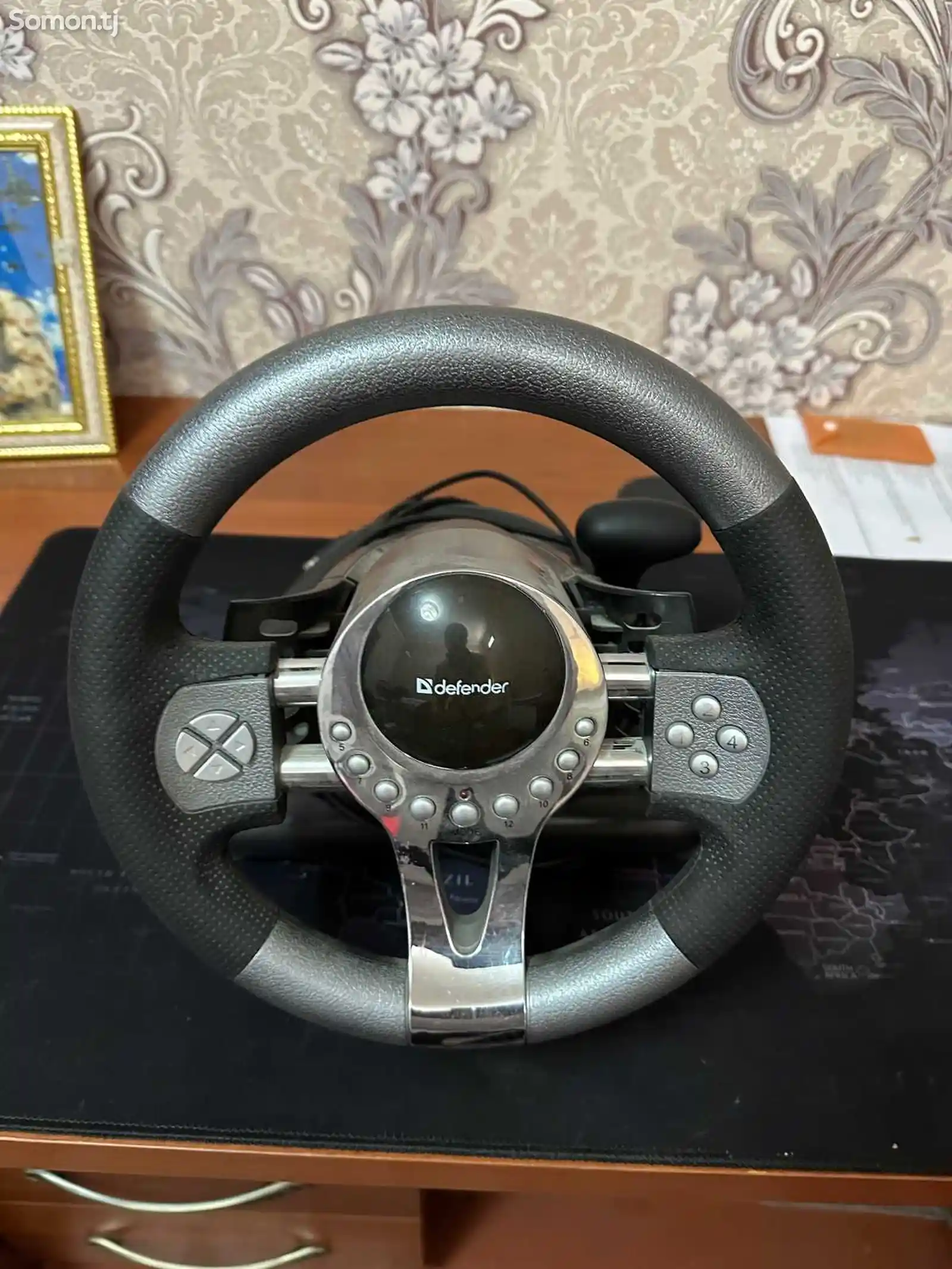 Игровой руль Defender с педалью для ноутбуков компьютеров пк и PlayStation ps-1