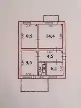 3-комн. квартира, 1 этаж, 55 м², Сино-3