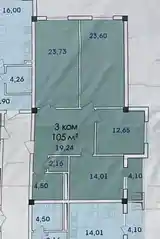 3-комн. квартира, 7 этаж, 105 м², улица Гагарина-3