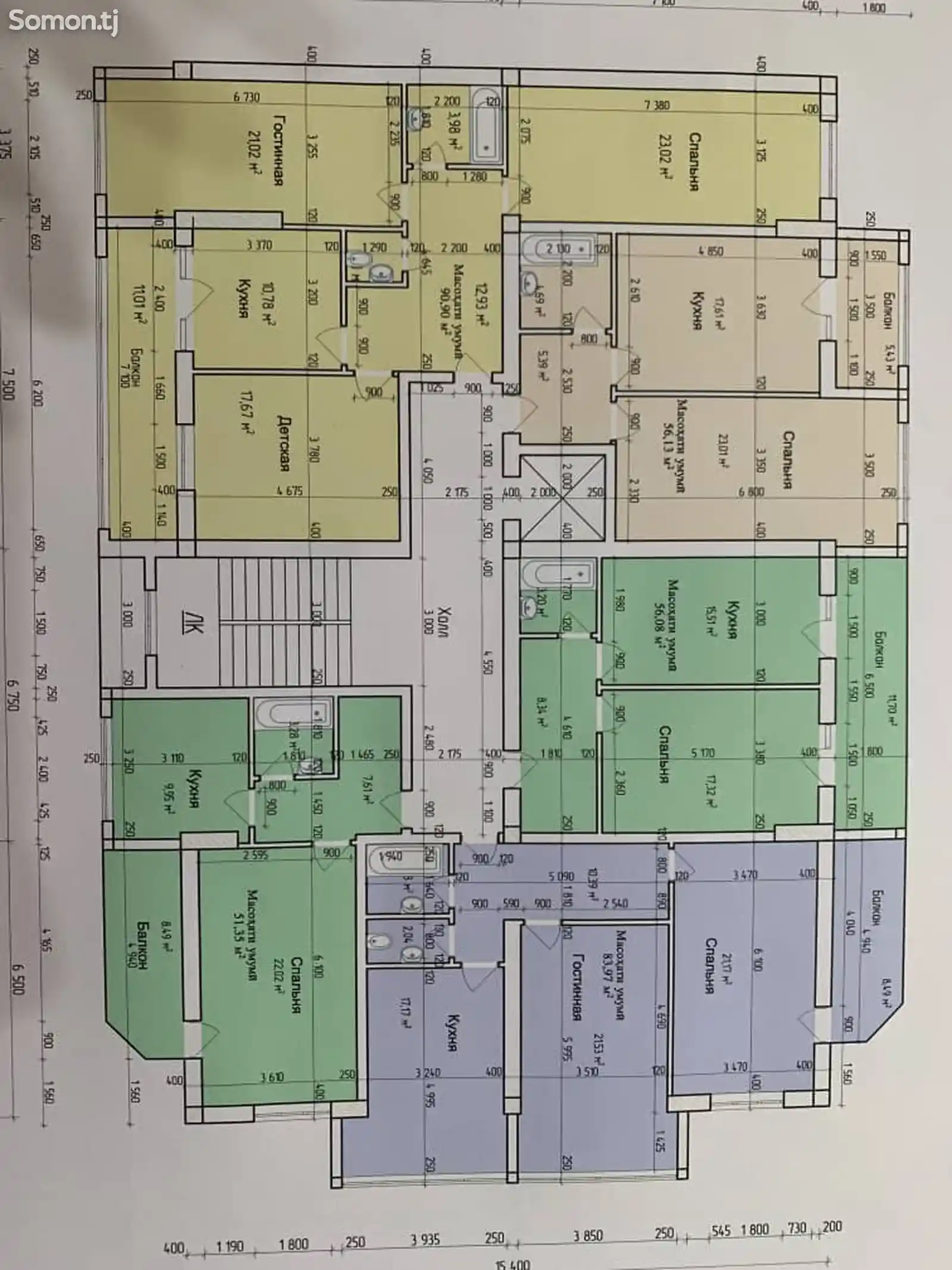 2-комн. квартира, 6 этаж, 88 м², Бустон (Чкаловск)-4