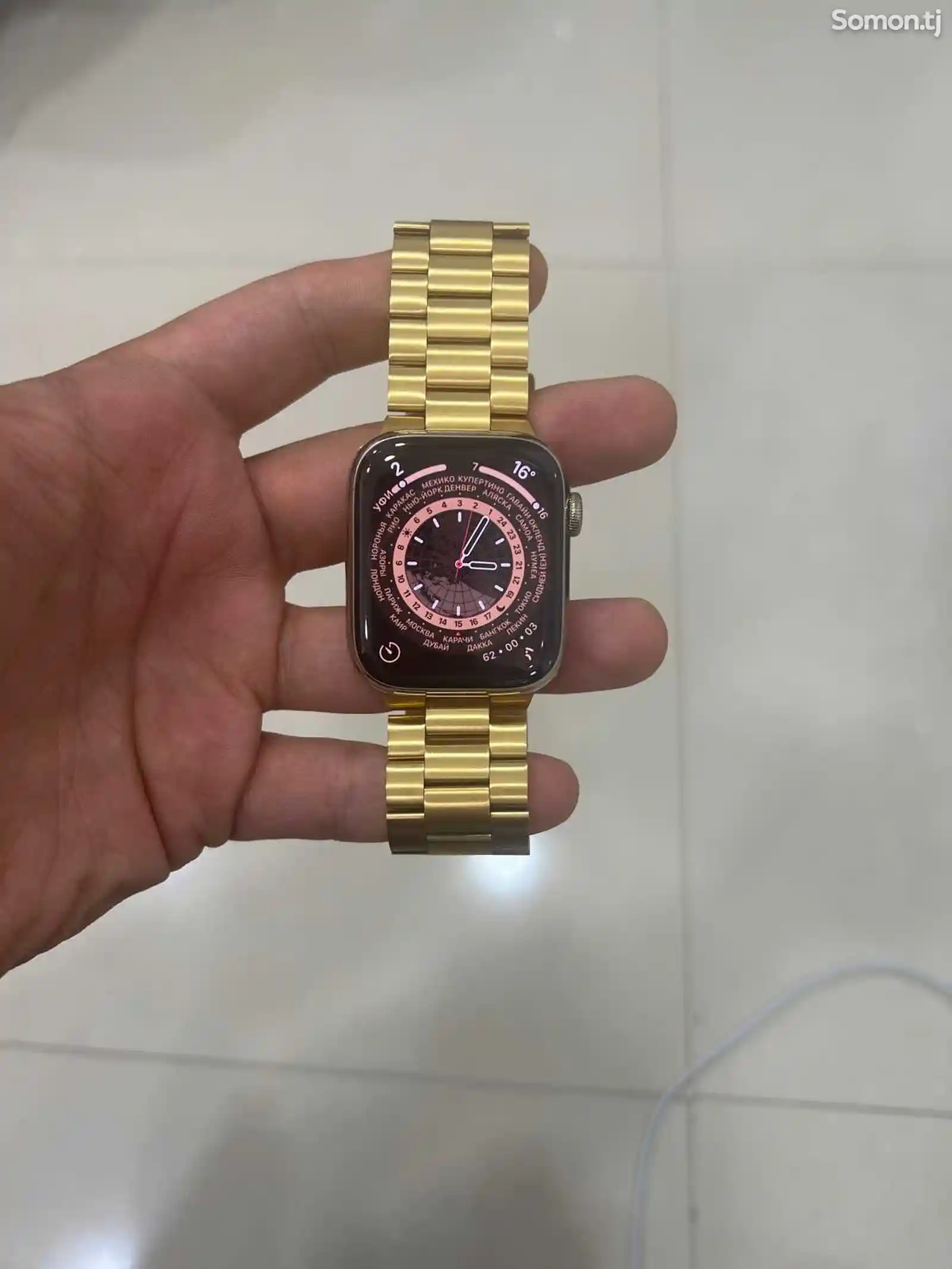 Смарт часы Apple Watch Series 7 gold stainless steel-15
