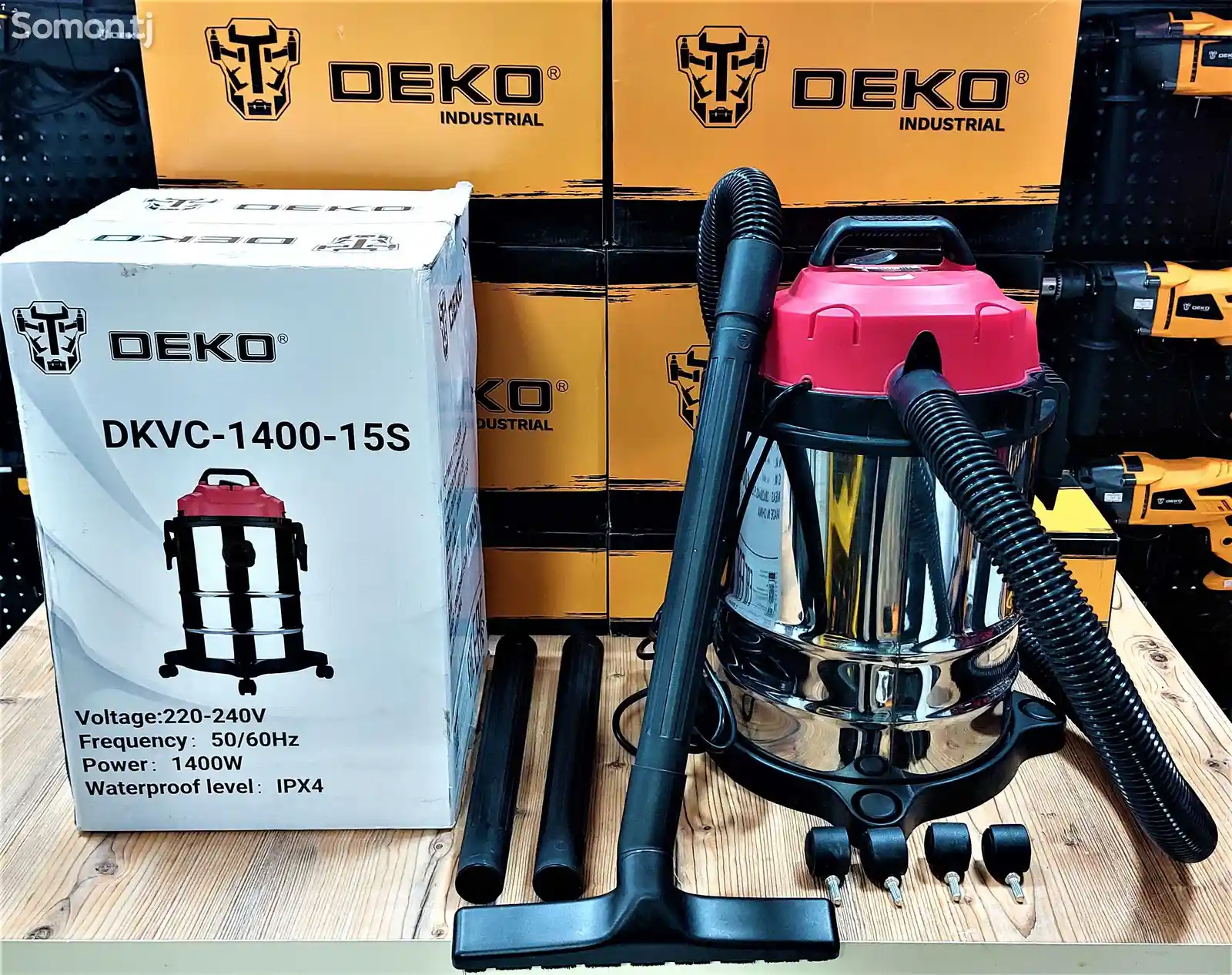 Промышленный пылесос 1400W Deko DKVC140015S-1