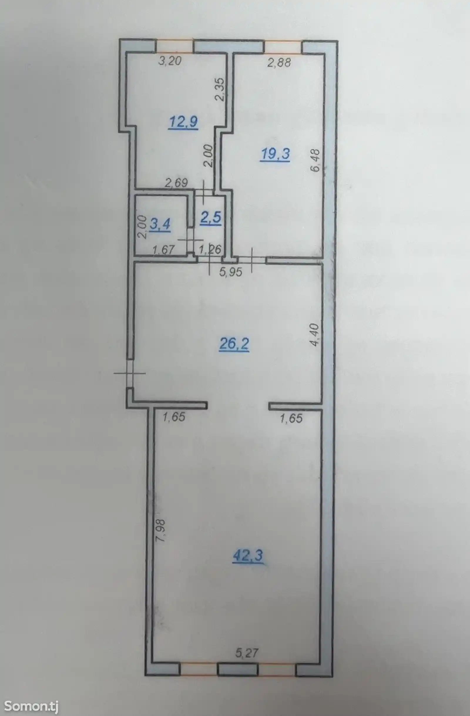 Помещение под офис, 107м², Шохмансур-11