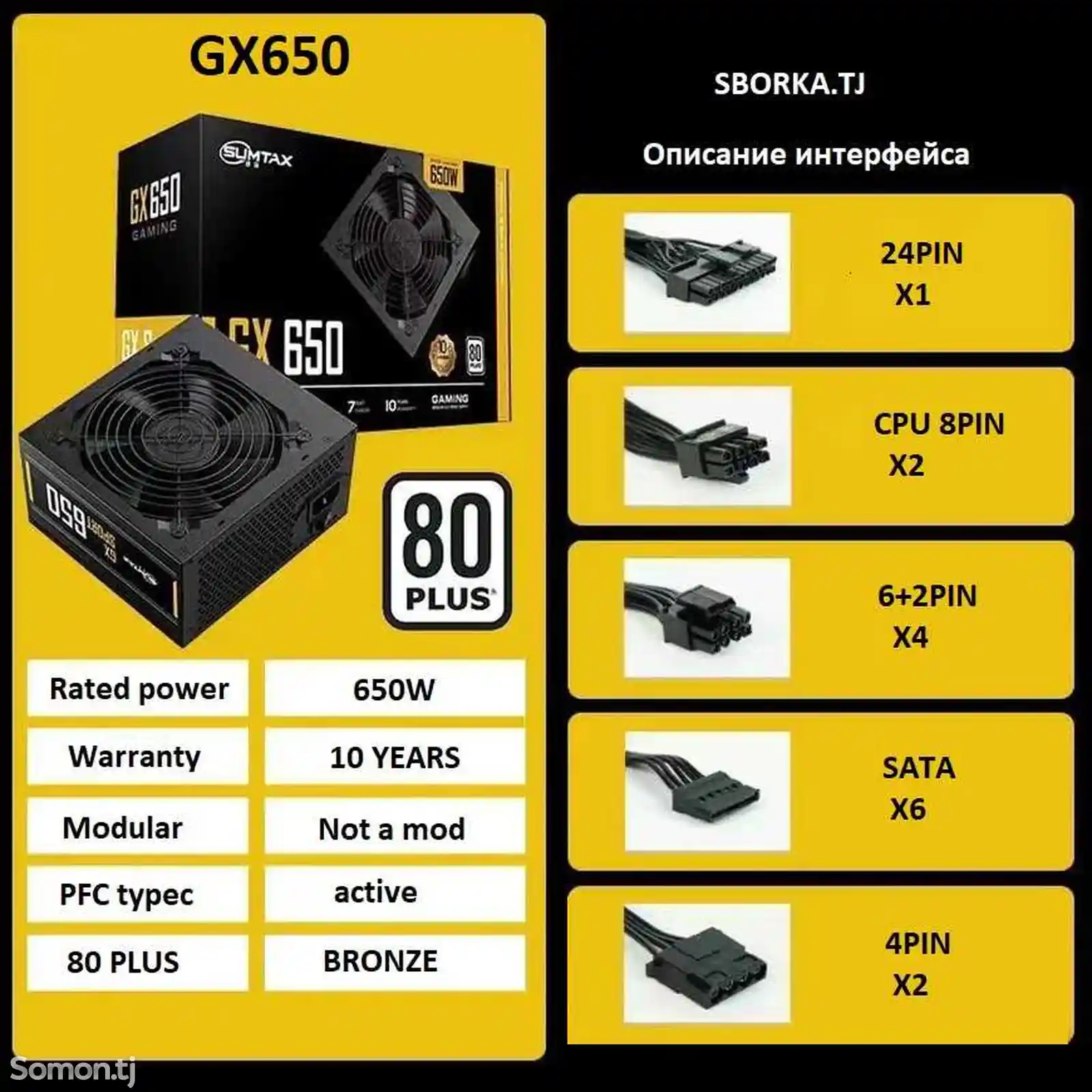 Блок питания Sumtax GX 650-2