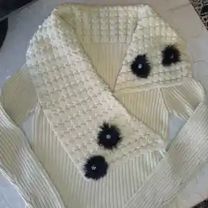 Пуловер с шалевым воротником