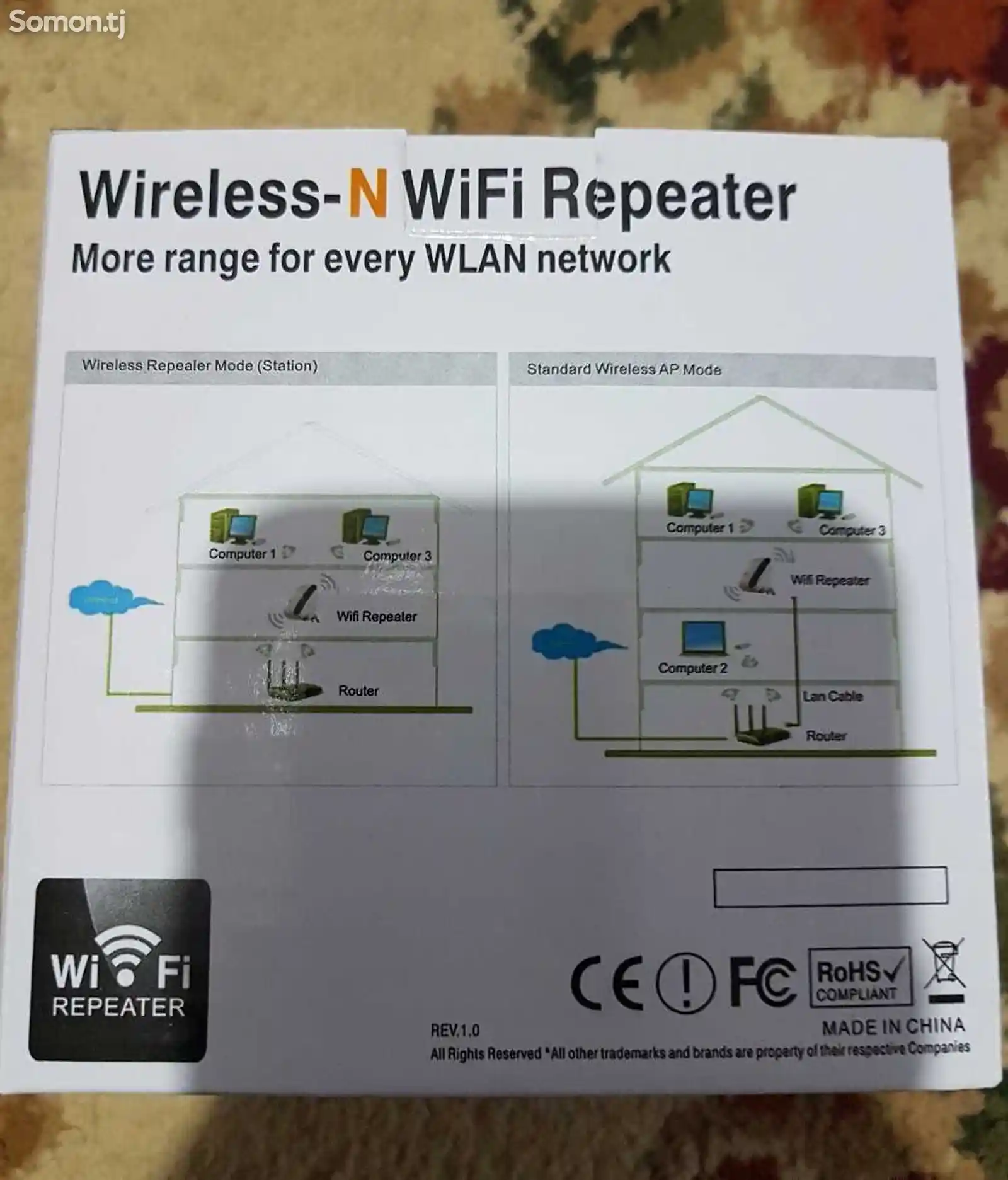 Wi-fi репитер усилитель сигнала wi-fi-3