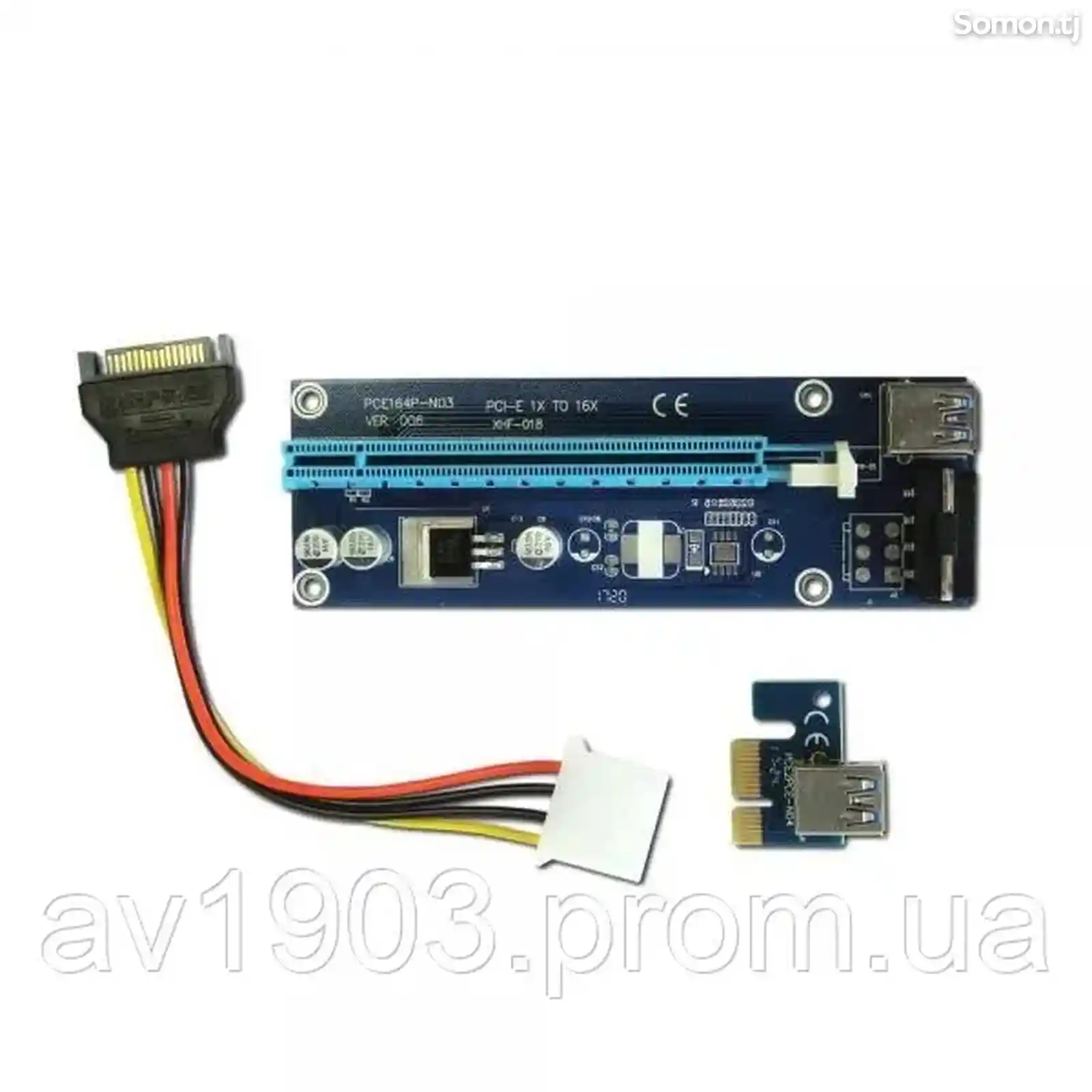 РайзерUSB3.0 PCI-E 1X 16X Riser USB 3.0-3