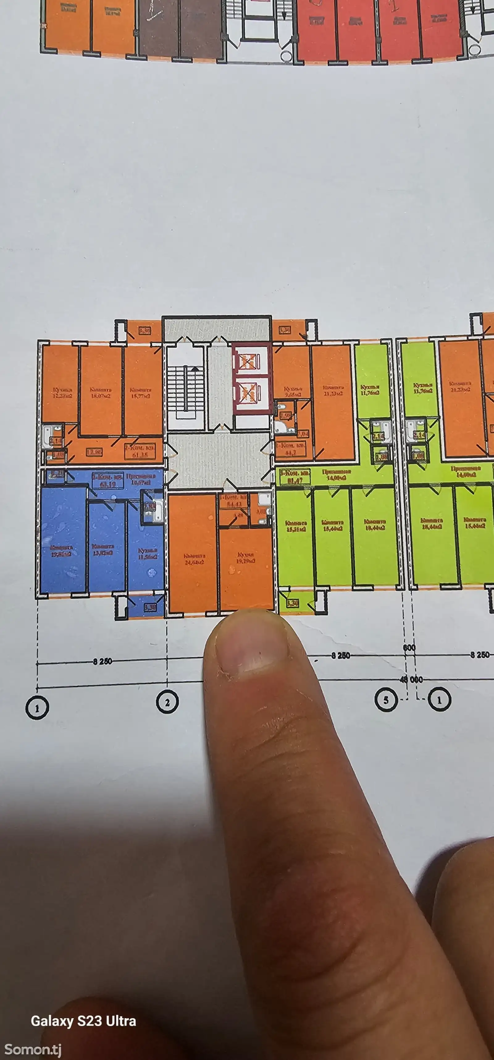 1-комн. квартира, 3 этаж, 58 м², Вахдат-5