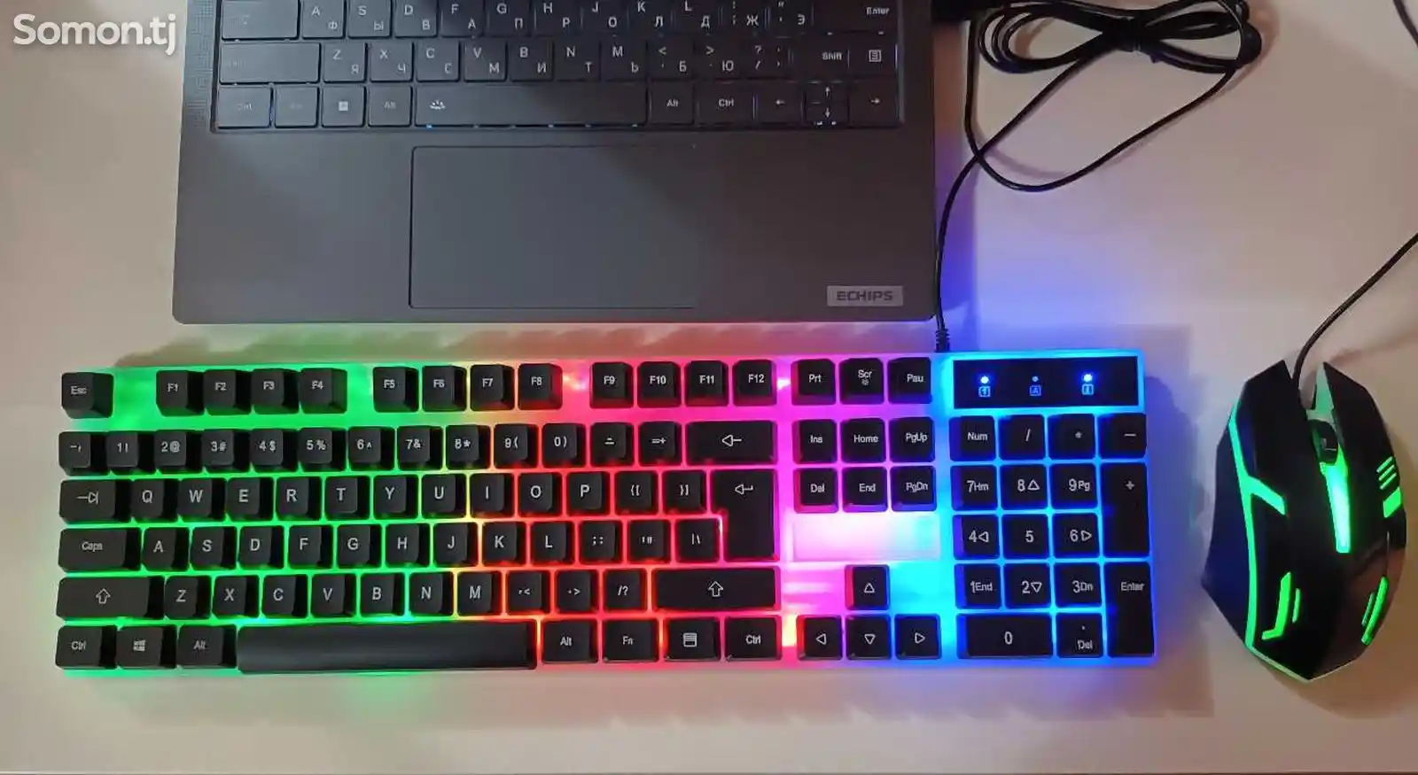 Игровая клавиатура и мышь RGB-4