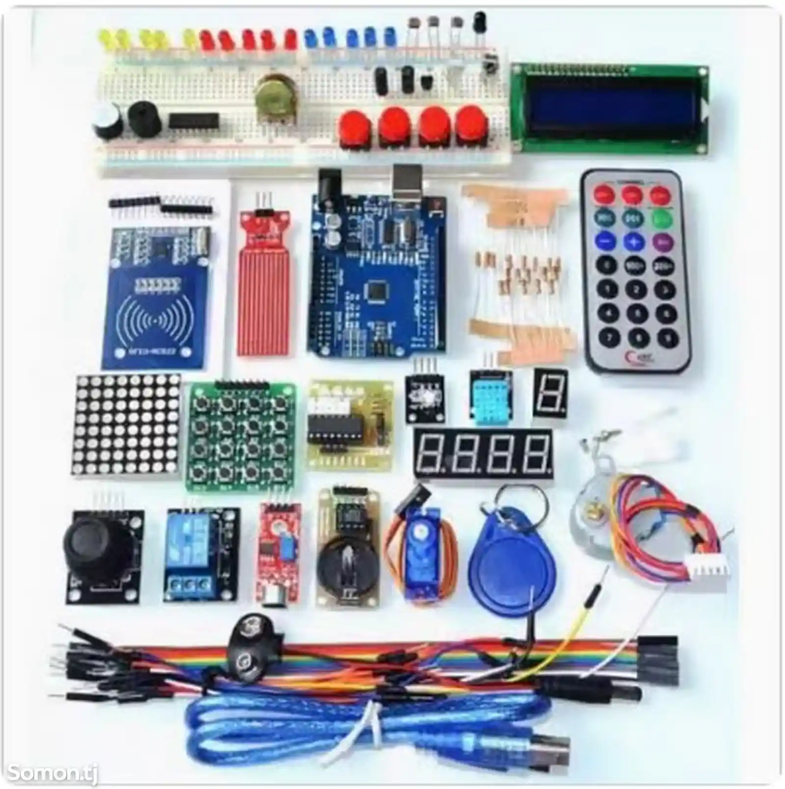 Набор arduino uno и датчики с пластиковой коробкой-2