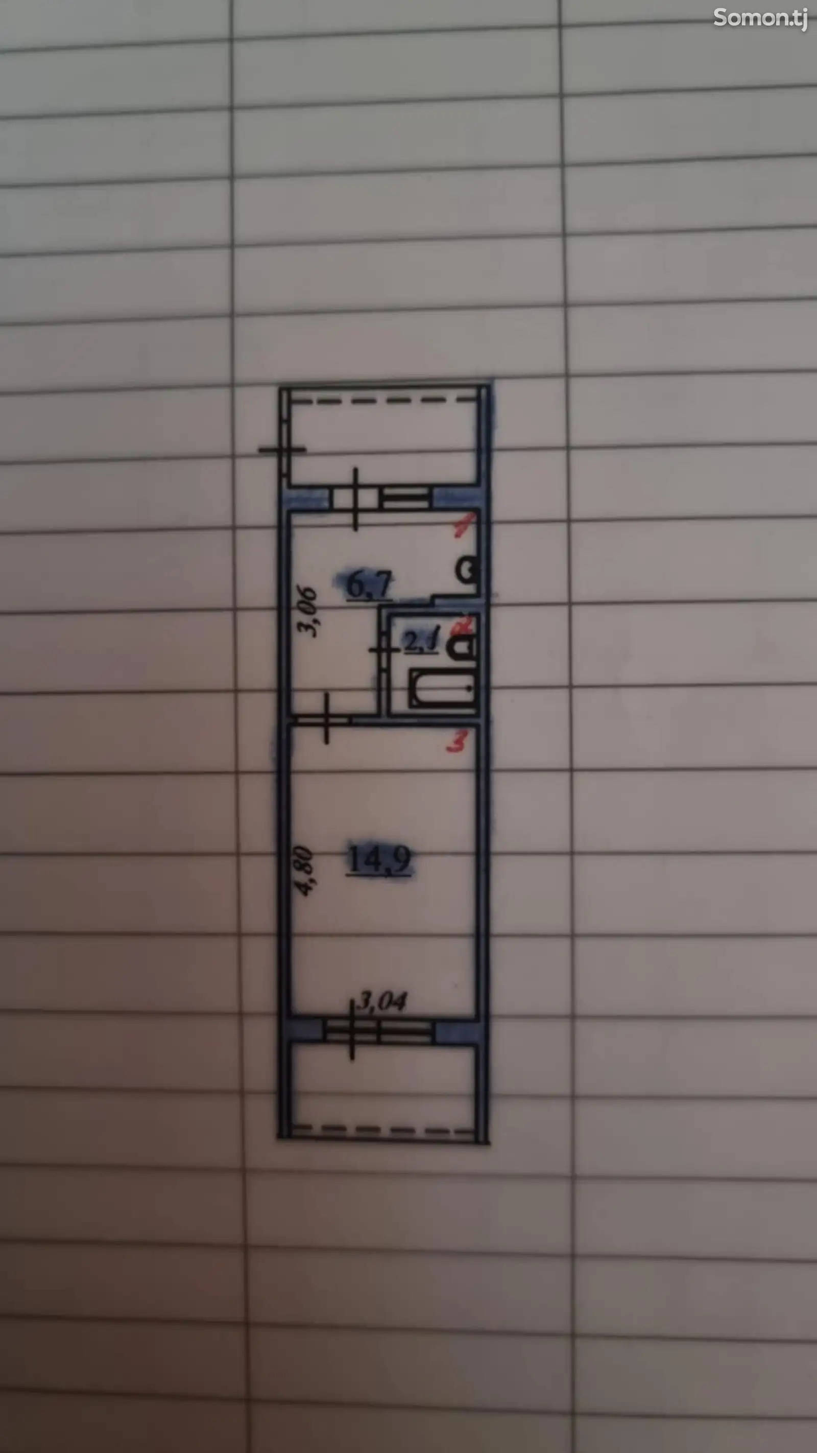 1-комн. квартира, 4 этаж, 29 м², 103 мкр-1