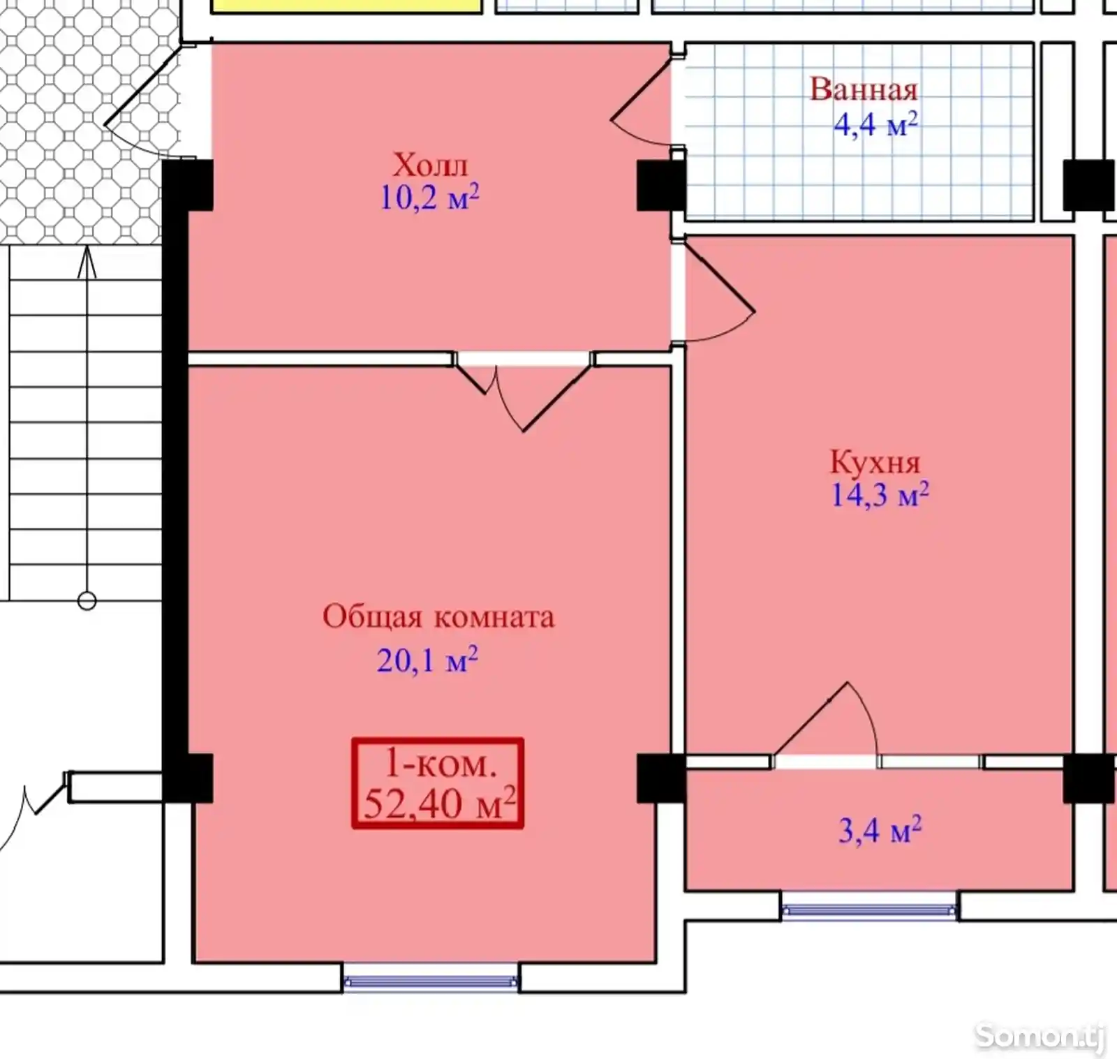 1-комн. квартира, 5 этаж, 48 м², 34 мкр-4