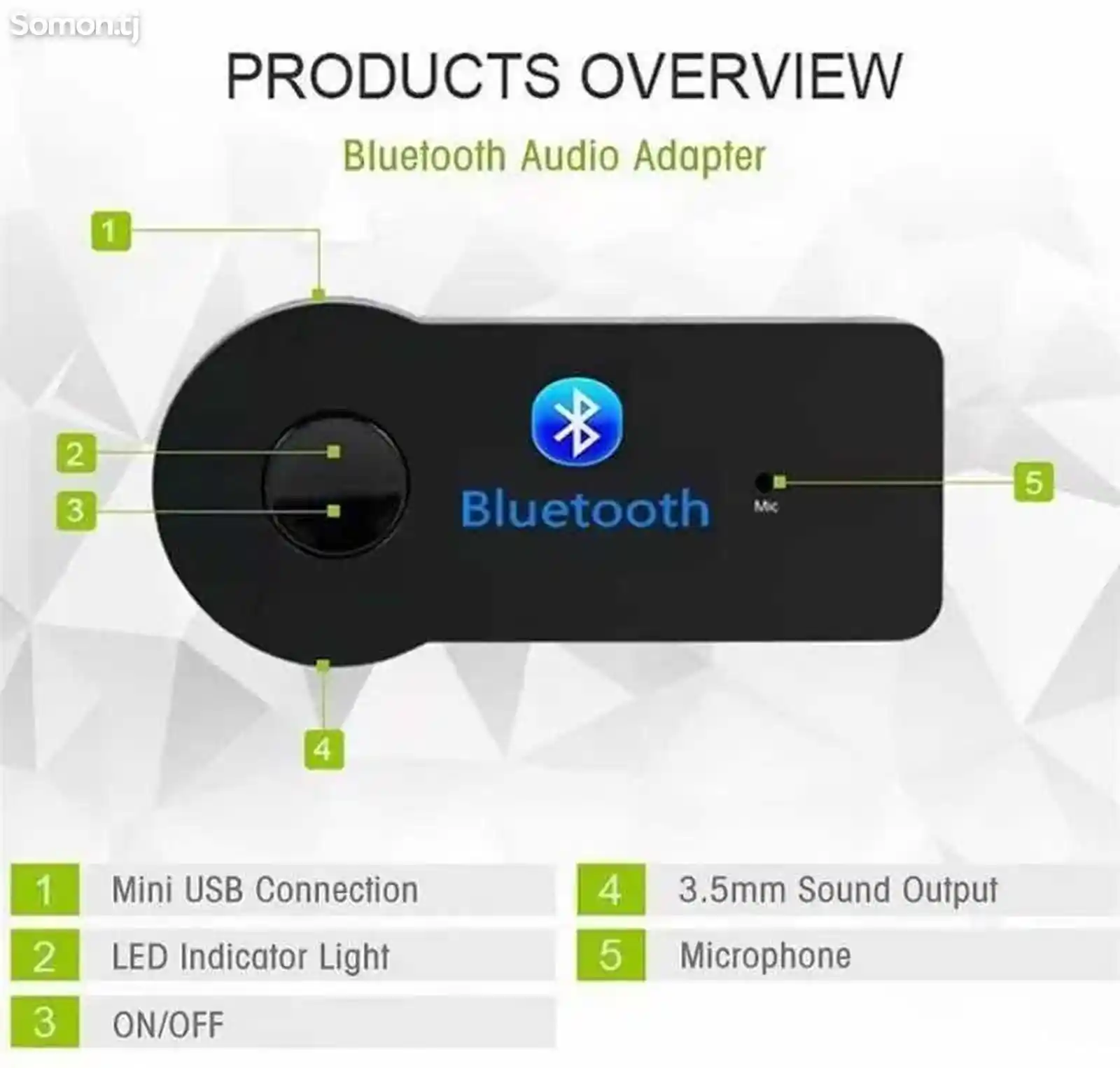 Беспроводной приемник Bluetooth 5,0-7