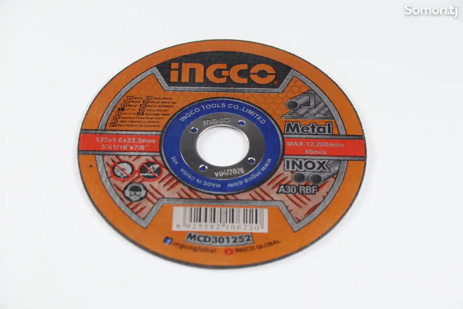 Абразивный диск для резки INGCO 125MM MCD301252