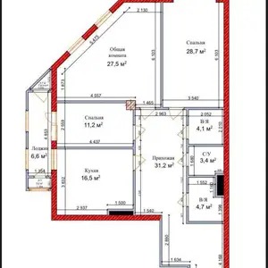 3-комн. квартира, 5 этаж, 136 м², Исмоили Сомони