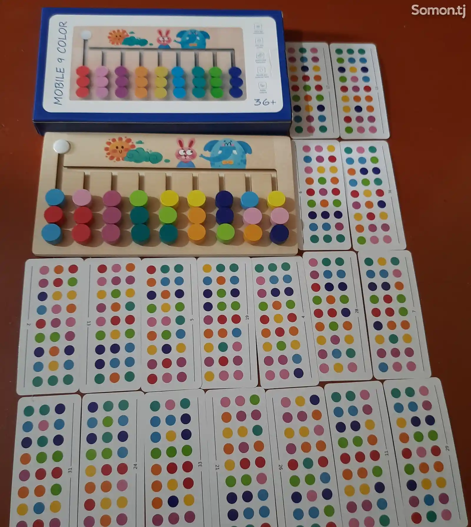 Слайд-головоломка с подбором цвета и формы, игрушка Монтессори для детей 9-цвета-2