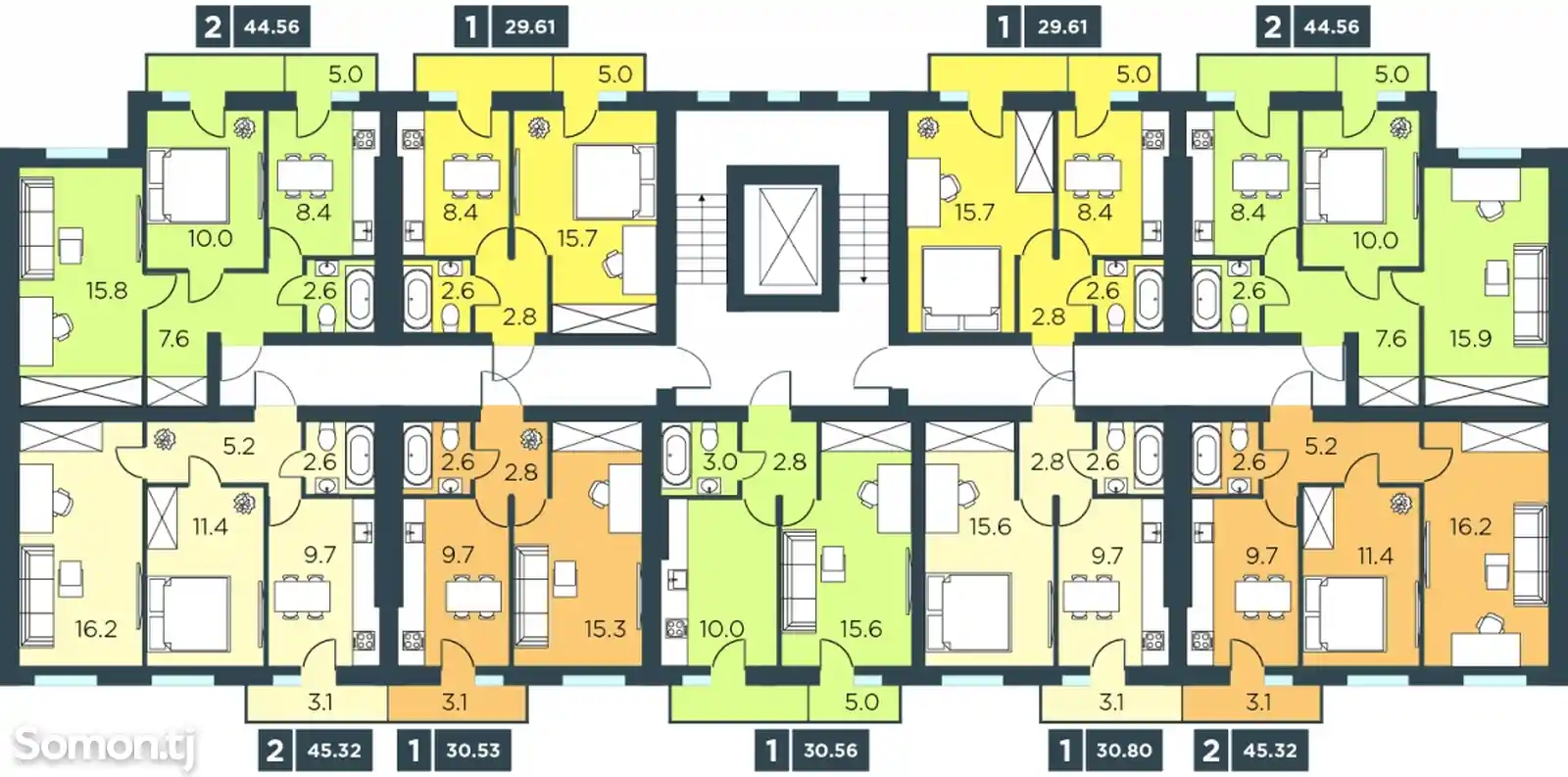 1-комн. квартира, 7 этаж, 39 м², повороти Ленинград