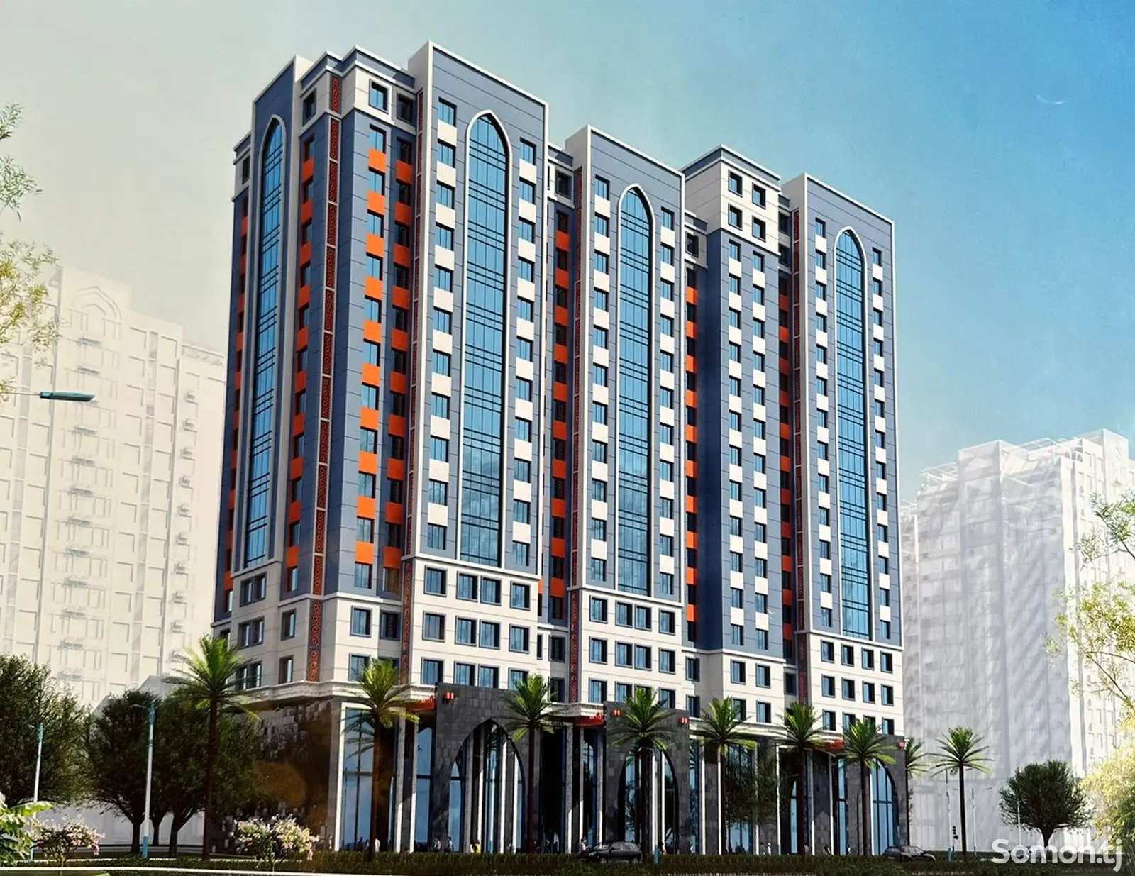 2-комн. квартира, 7 этаж, 92 м², Сомони-6