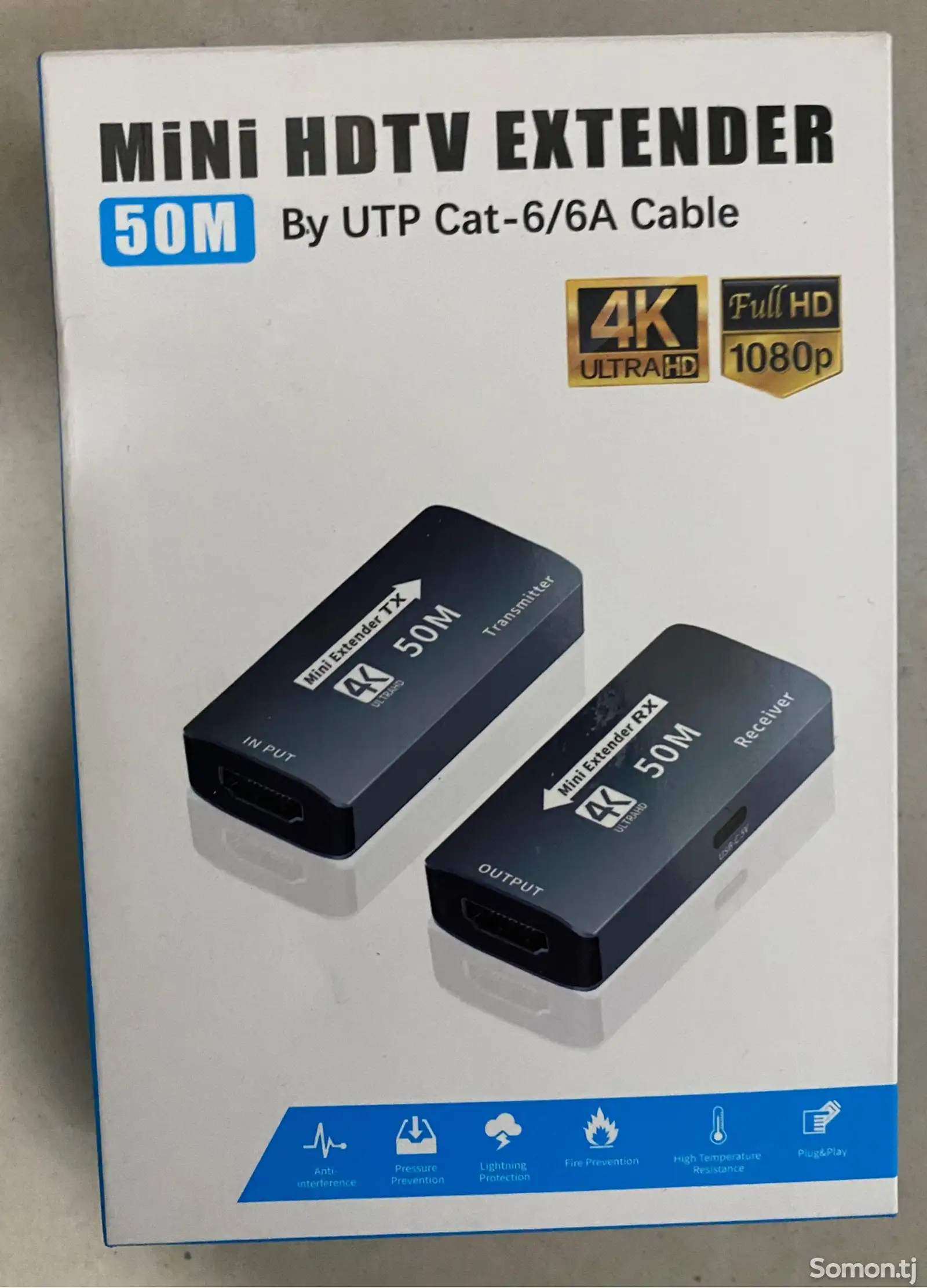 удлинитель совместимый с HDMI 50 м 1080P передатчик с RJ45-1