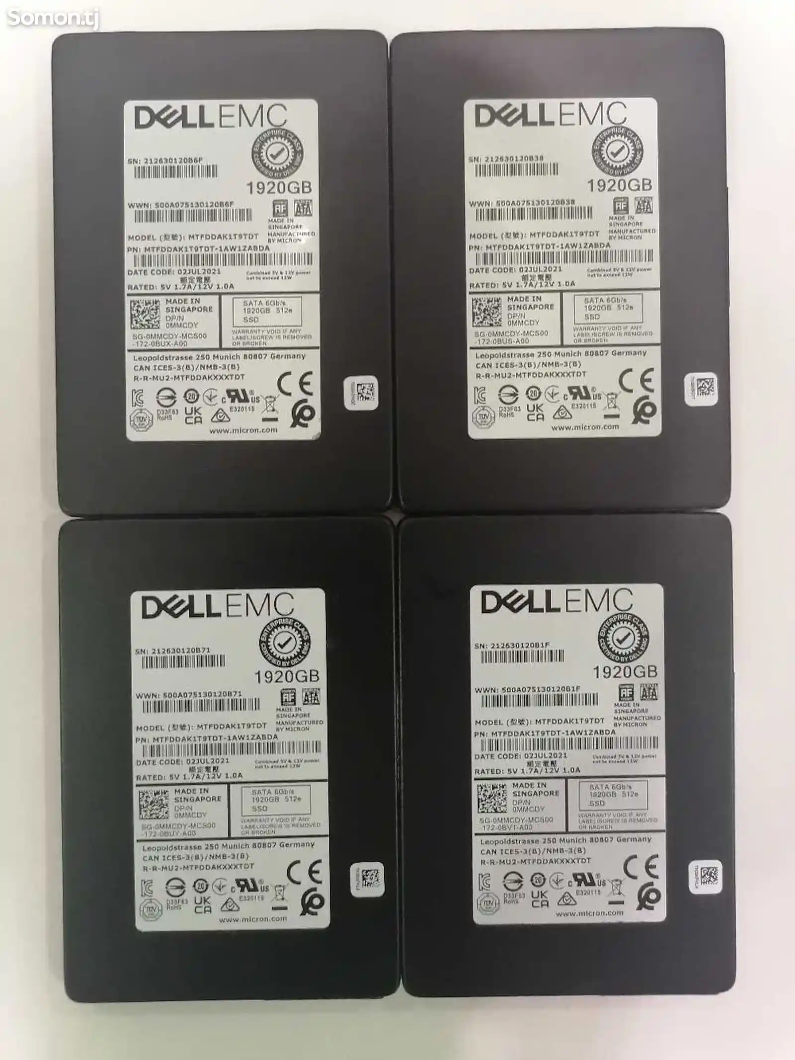 Жесткий диск Dell 1.92TB SSD Sata Mix Use 2.5 inch-4