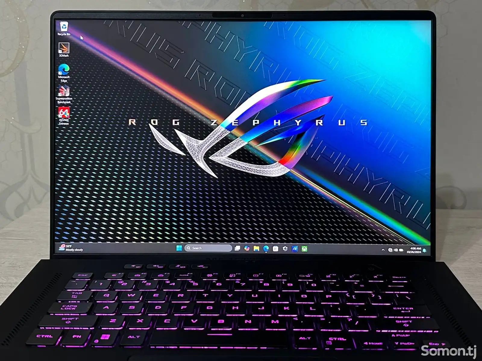 Нгутбук asus rog zephyrus i9-12900h rtx-3070ti-8gb 16/1014 2k 165hz-3