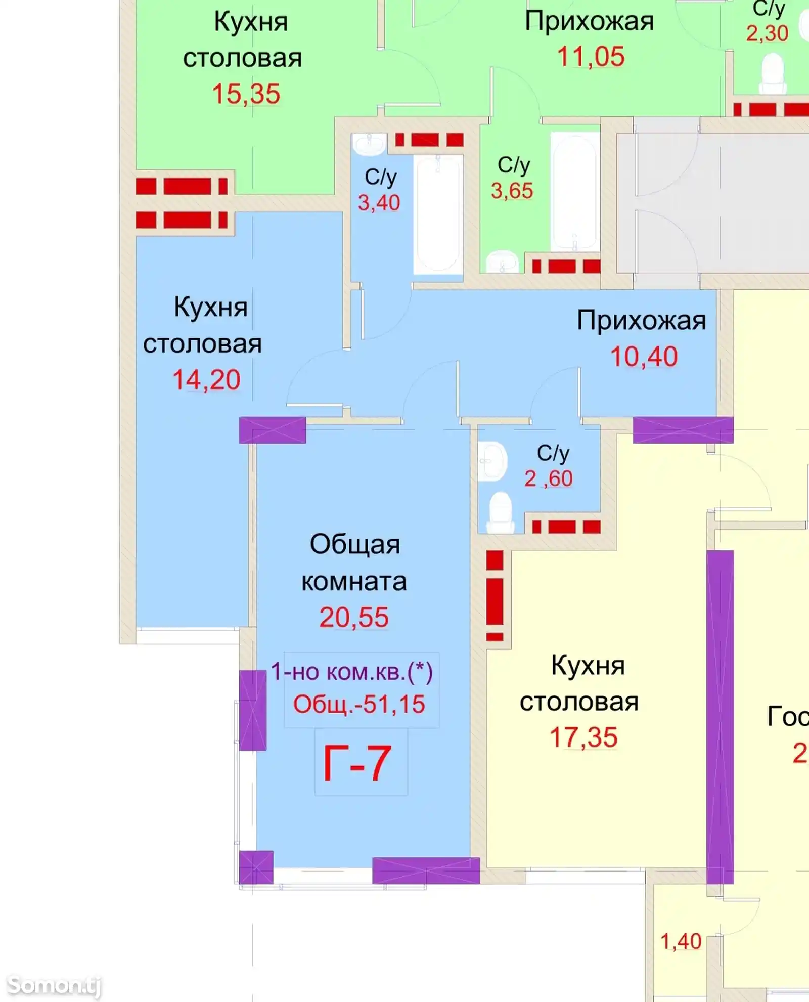 2-комн. квартира, 4 этаж, 52 м², Мости 82 микрорайон-3