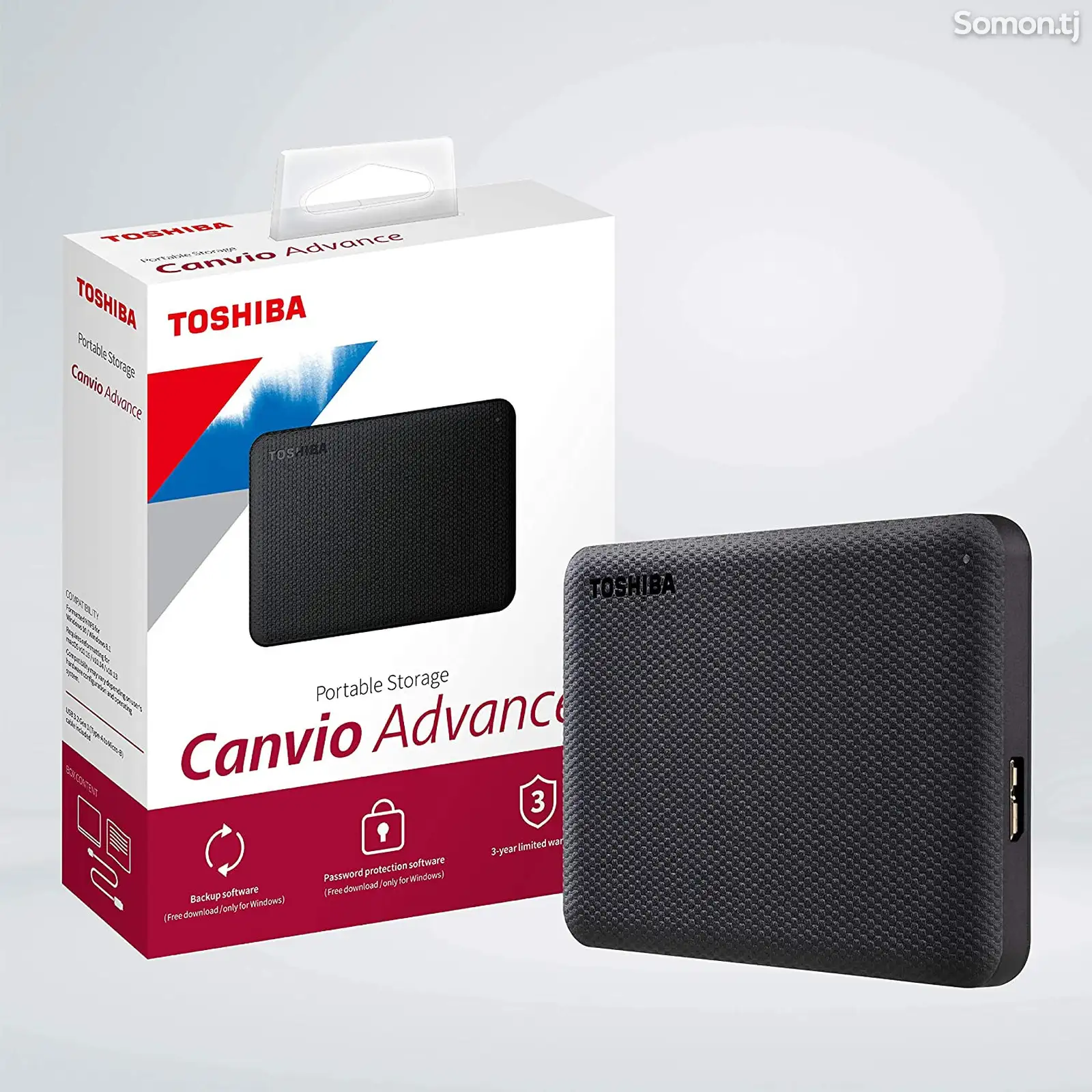 Жёсткий диск 1TB Toshiba USB 3.2 Black V10 Canvio Advance