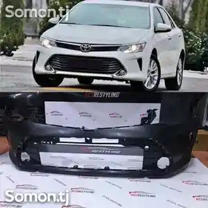 Передний бампер на Toyota Camry 5