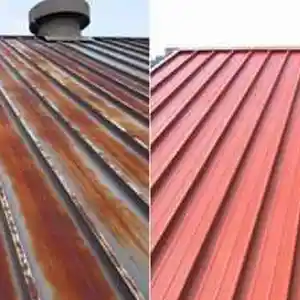Покраска металлической крыши
