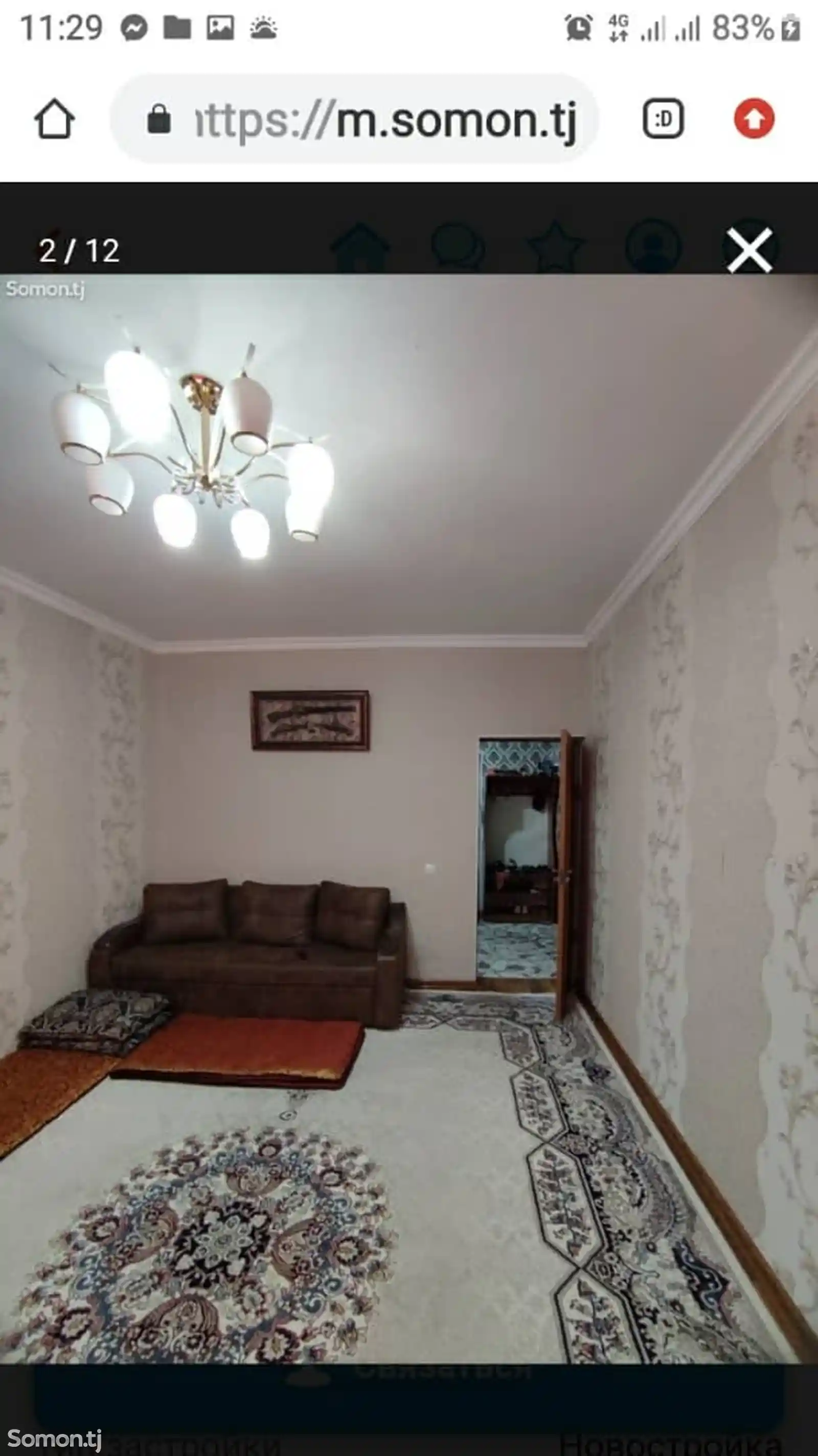 2-комн. квартира, 13 этаж, 72 м², Зарафшон-2