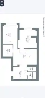 2-комн. квартира, 9 этаж, 60 м², Барки Точик-2