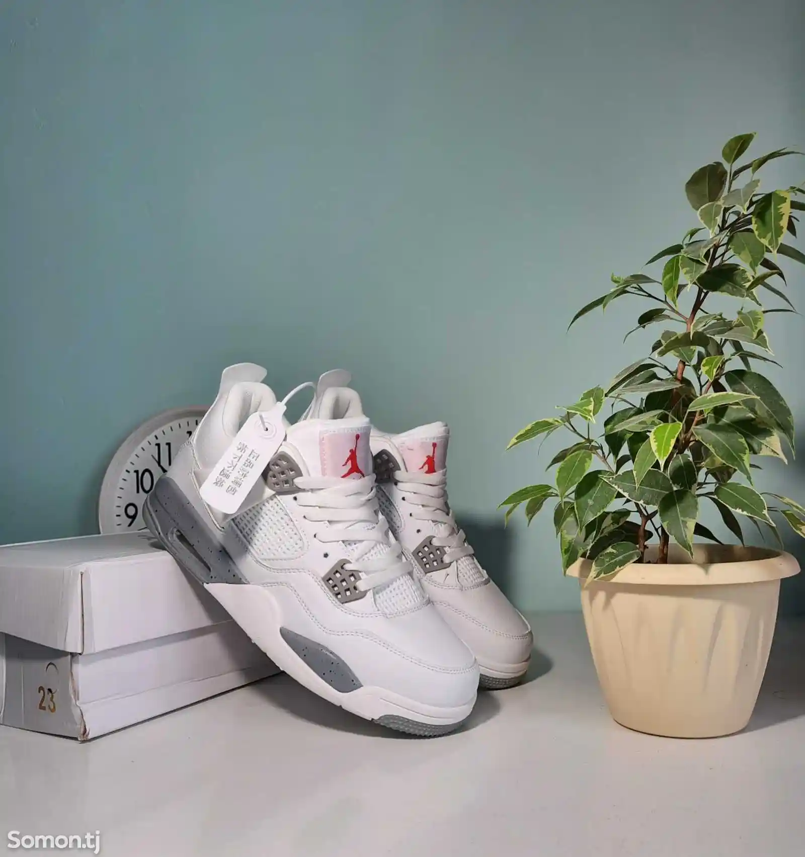 Кроссовки Air Jordan 4 Retro White Oreo качество ЛЮКС-3