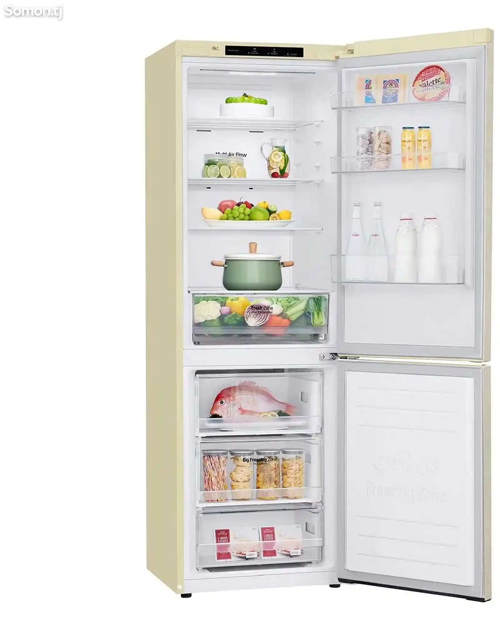 Холодильник бежевый-3