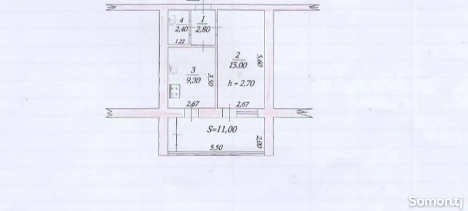 1-комн. квартира, 4 этаж, 30 м², Космонавтов-1