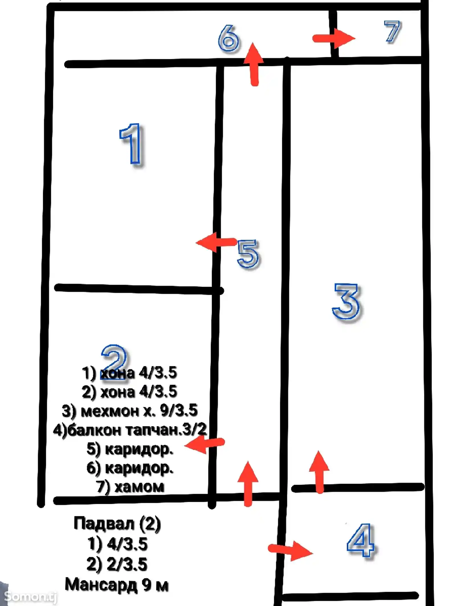 2 этажн. 4-комн. дом, 3 соток, Мошинбозор-3