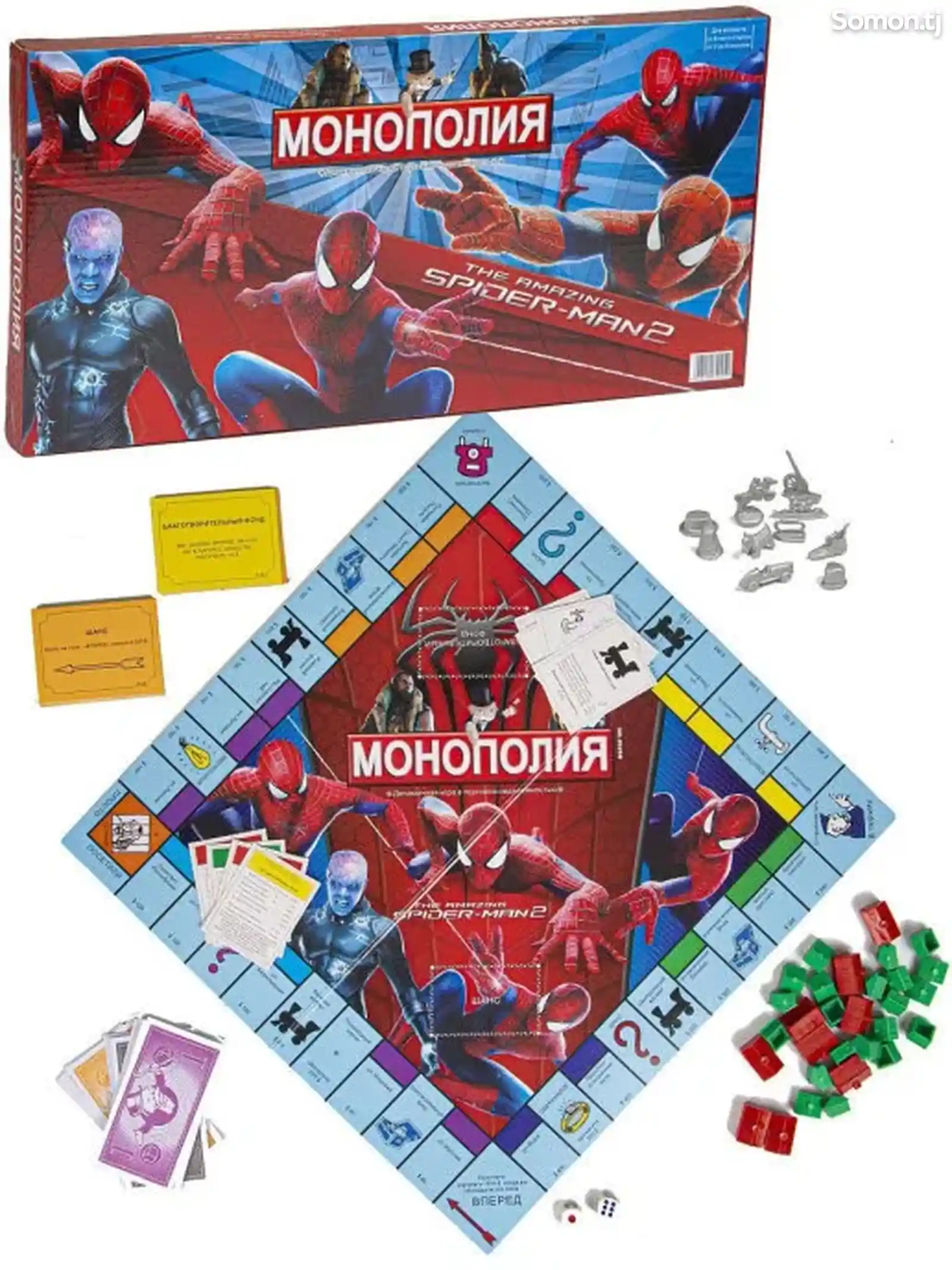 Детская настольная игра Монополия Человек-Паук-2