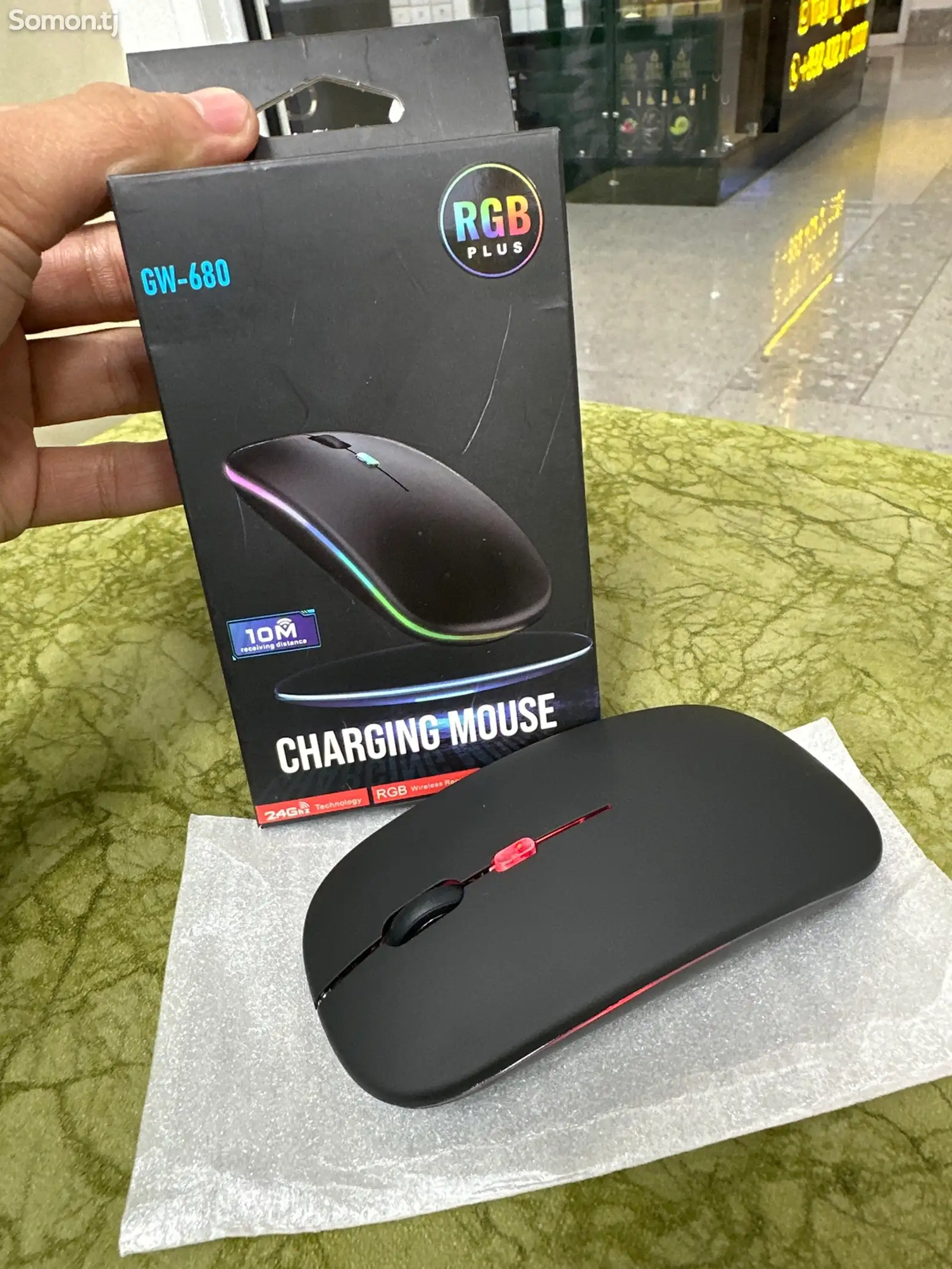 Беспроводная мышка Charging mouse RGB , Bluetooth и USB-1