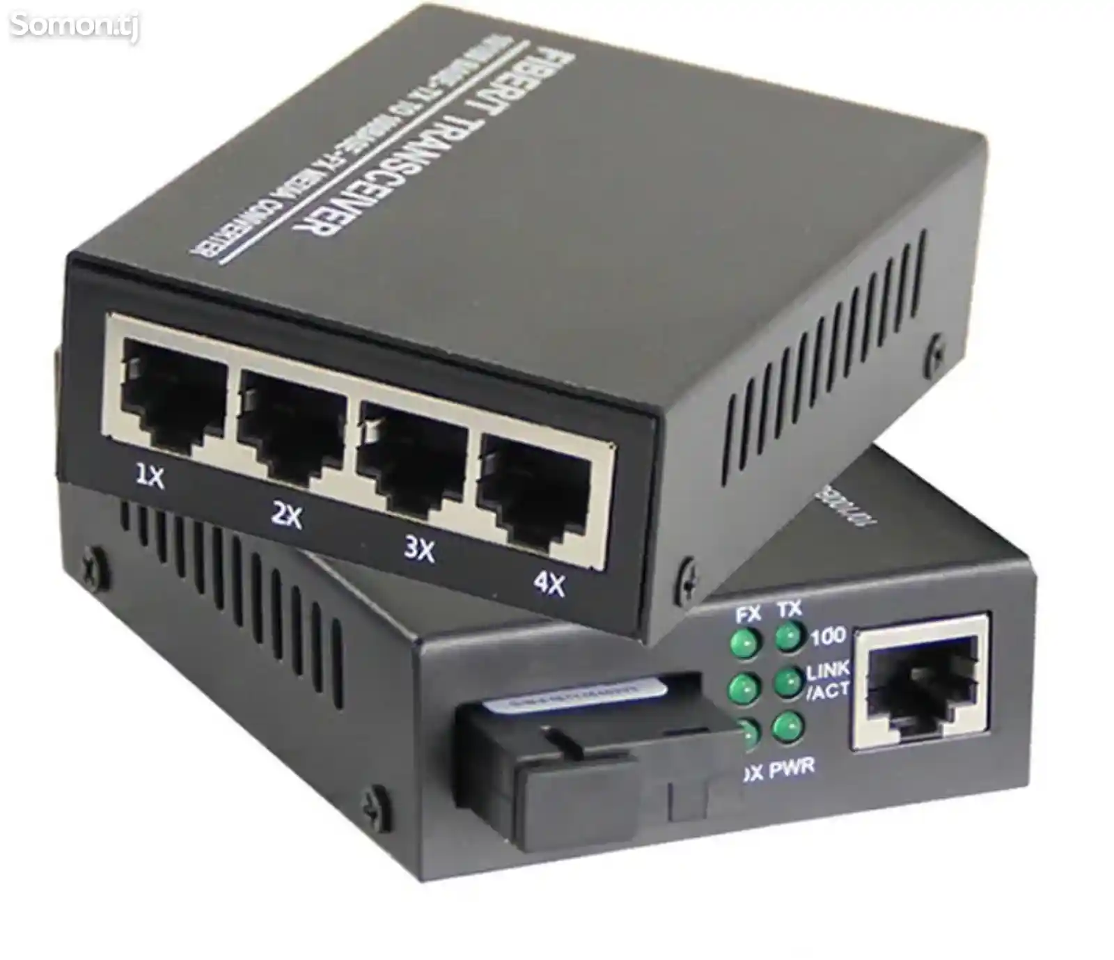 Оптический медиаконвертер Ethernet 20 км.4 порта RJ45 и 1 оптоволоконный порт-1