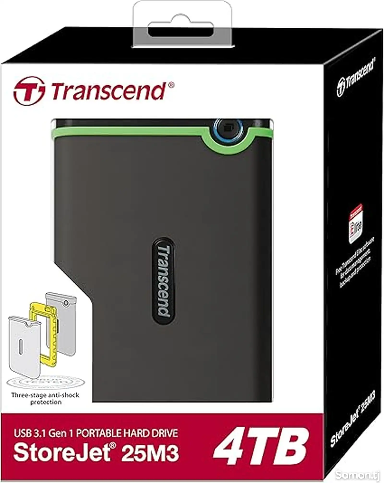 Внешний жёсткий диск Transcend 4 ТБ SJ25M3-1