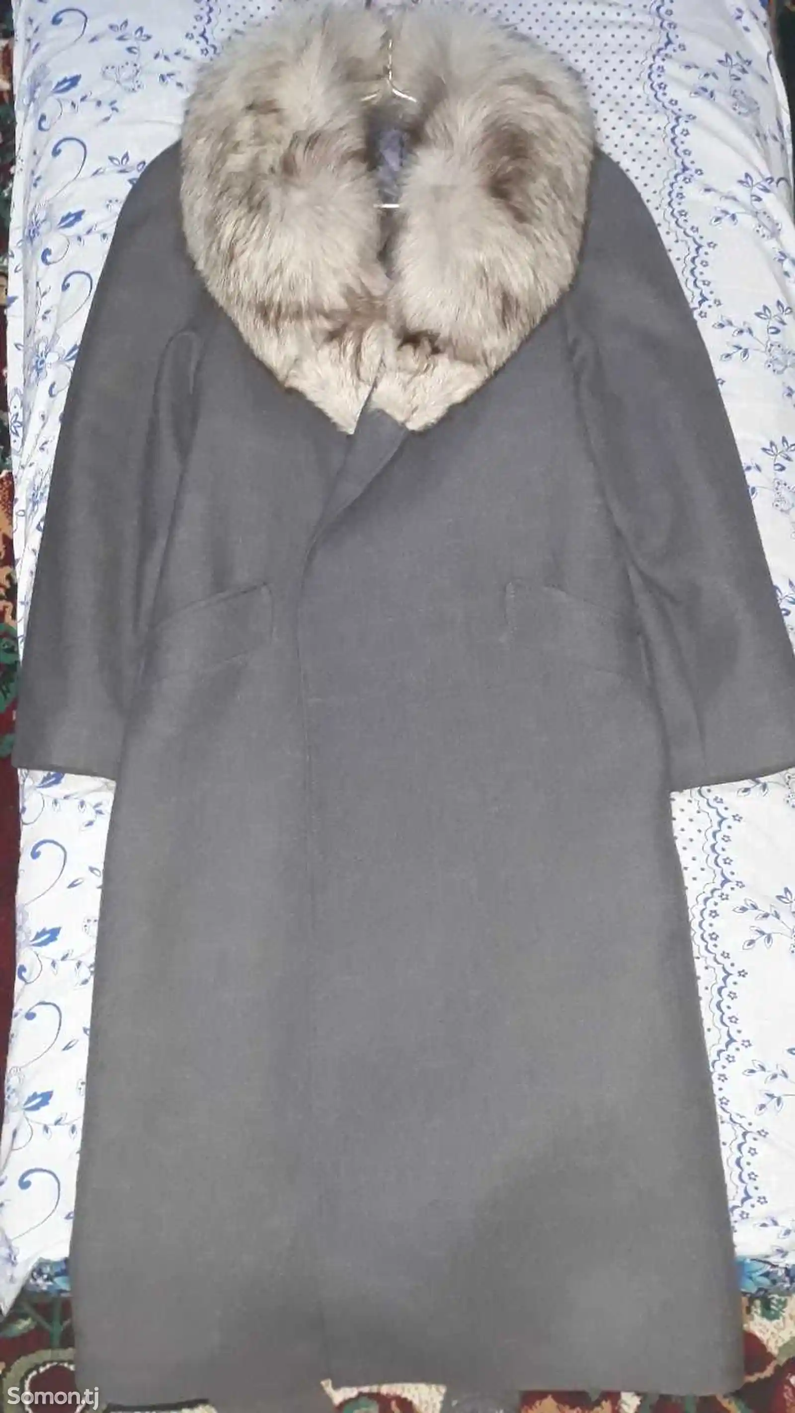 Пальто шерстяной с натуральным мехом Писец-7