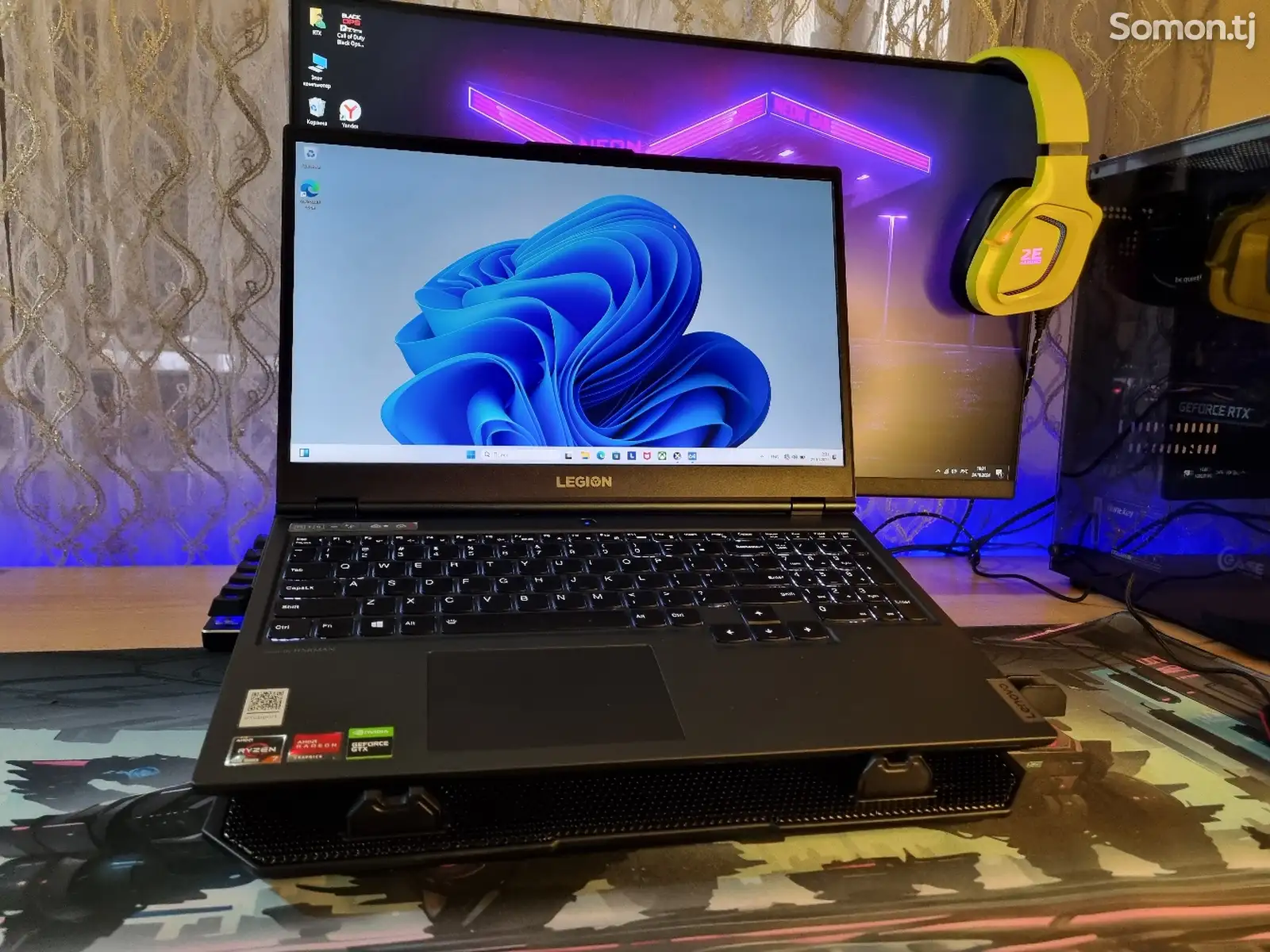 Ноутбук Lenovo Legion i7-11700h GTX-1660Ti 6gb 16/256gb 144hz-1