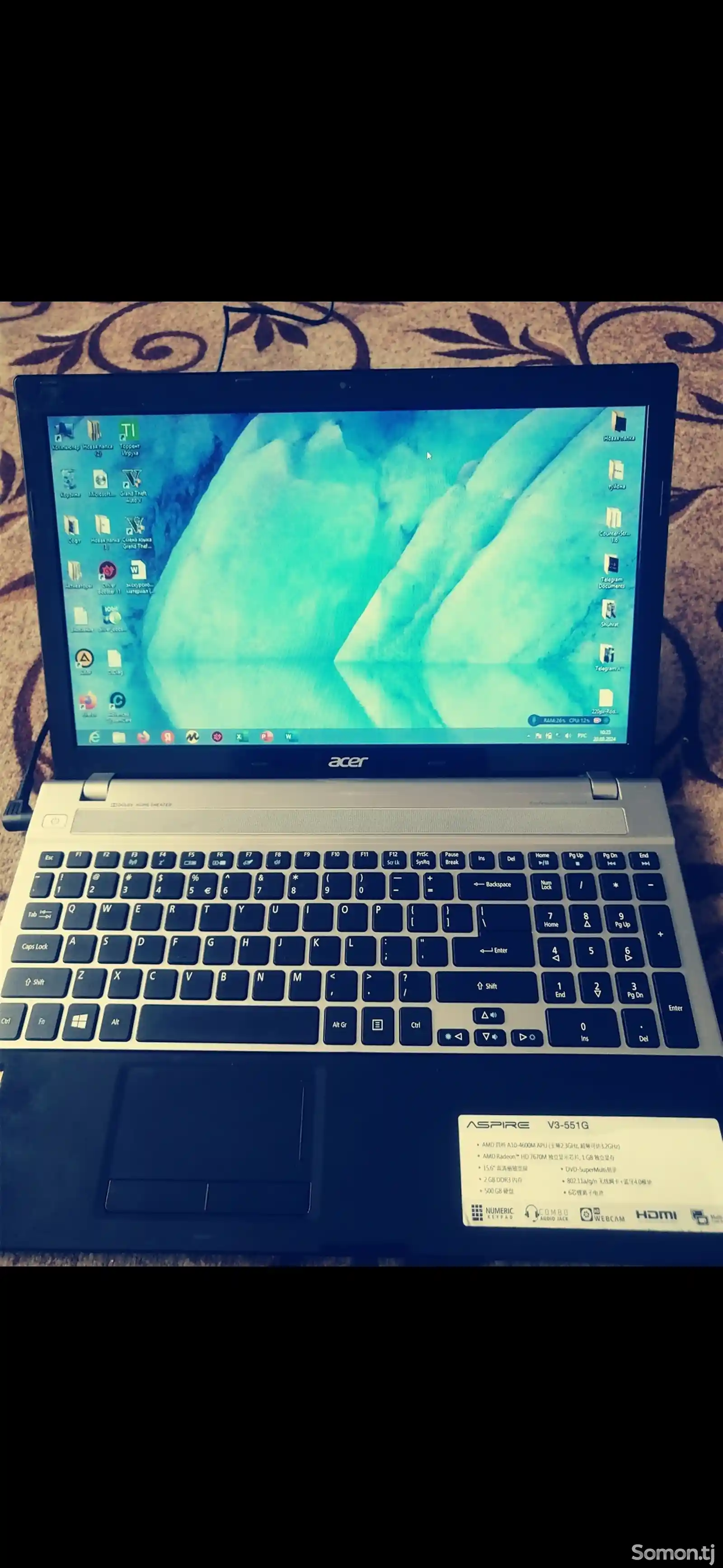 Ноутбук Acer aspire Amd A10-2