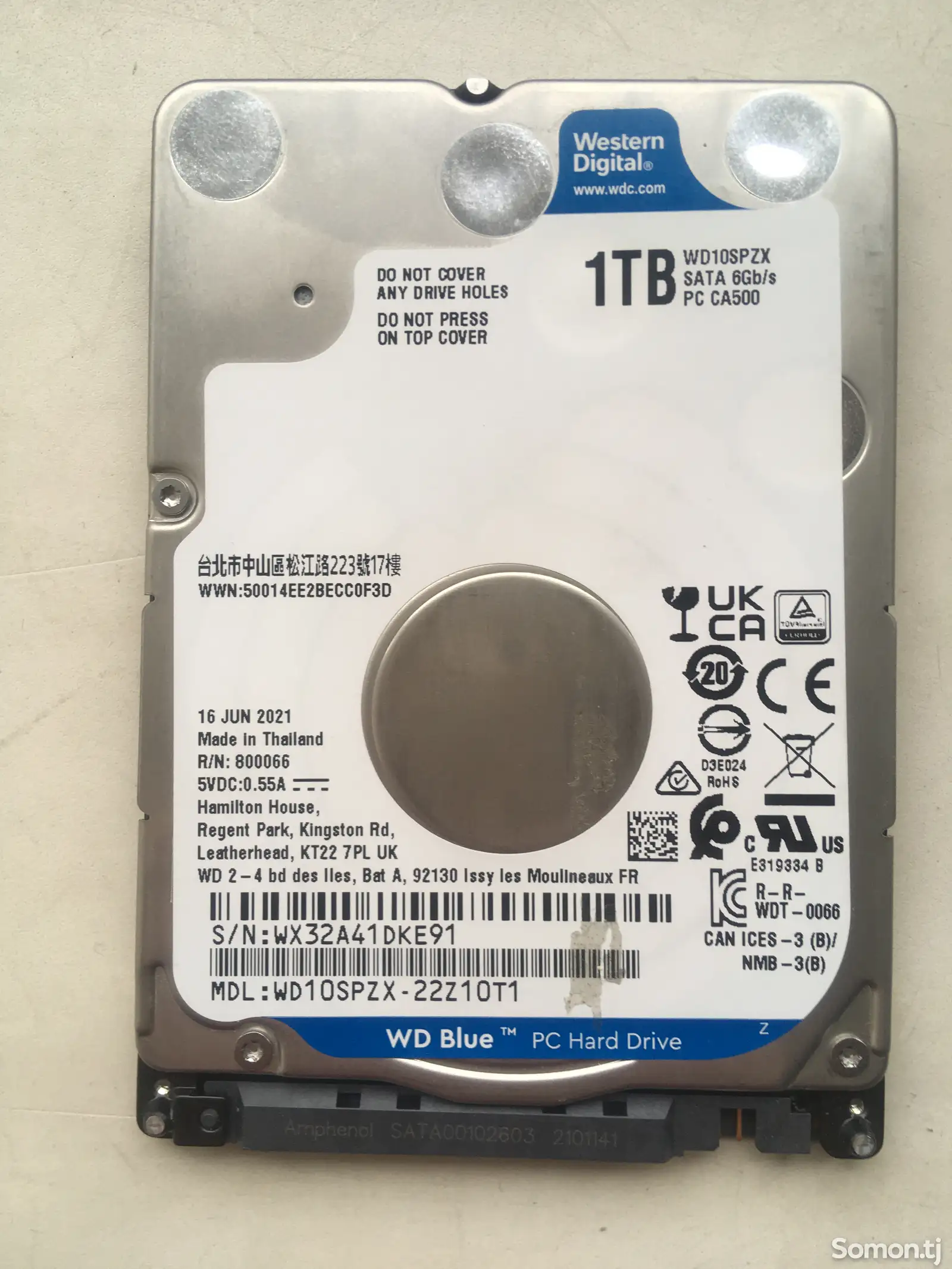 Жесткий диск 2,5 HDD Western Digital WD Blue 1TB