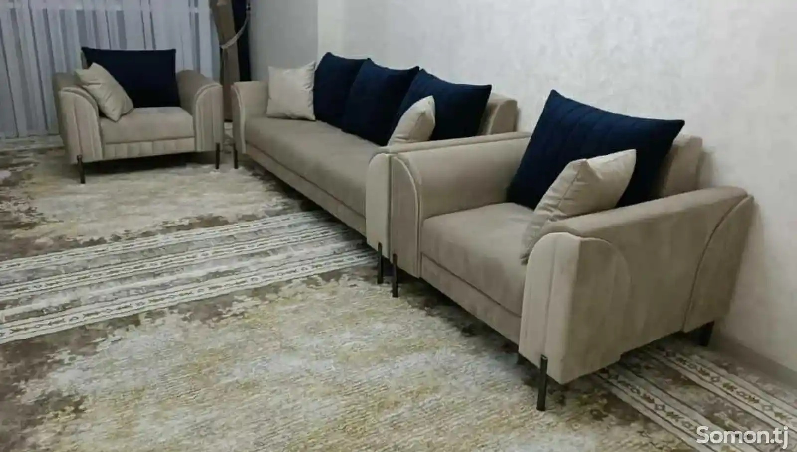 Тройка диван с креслами