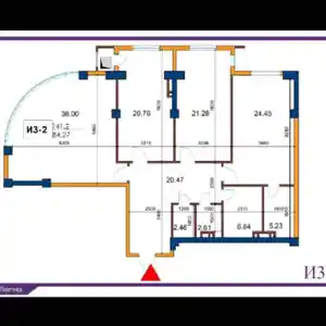 3-комн. квартира, 11 этаж, 141 м², Бустон Сити (Зелёный базар)