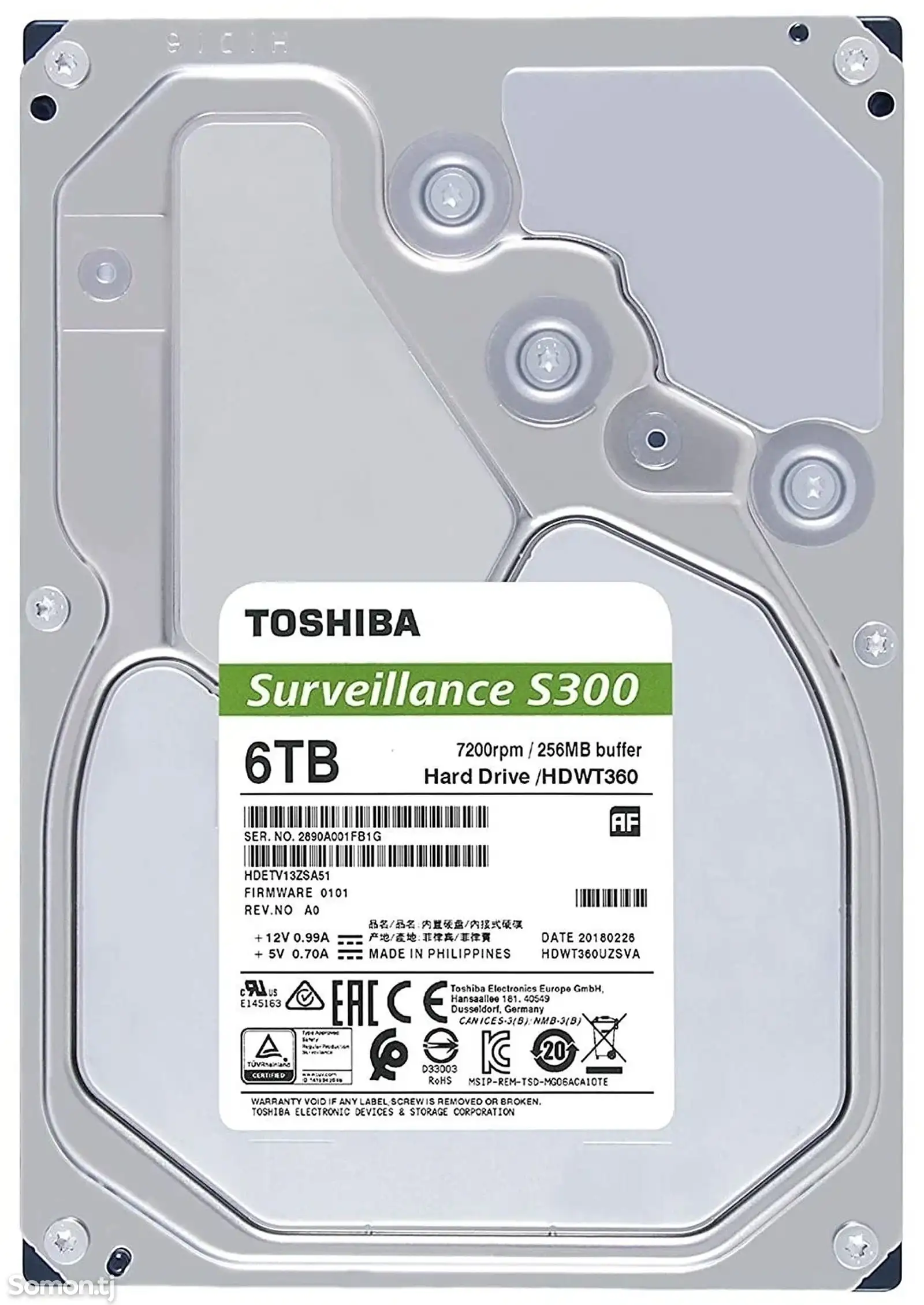 Жёсткий диск 6Tb Toshiba S300 3.5