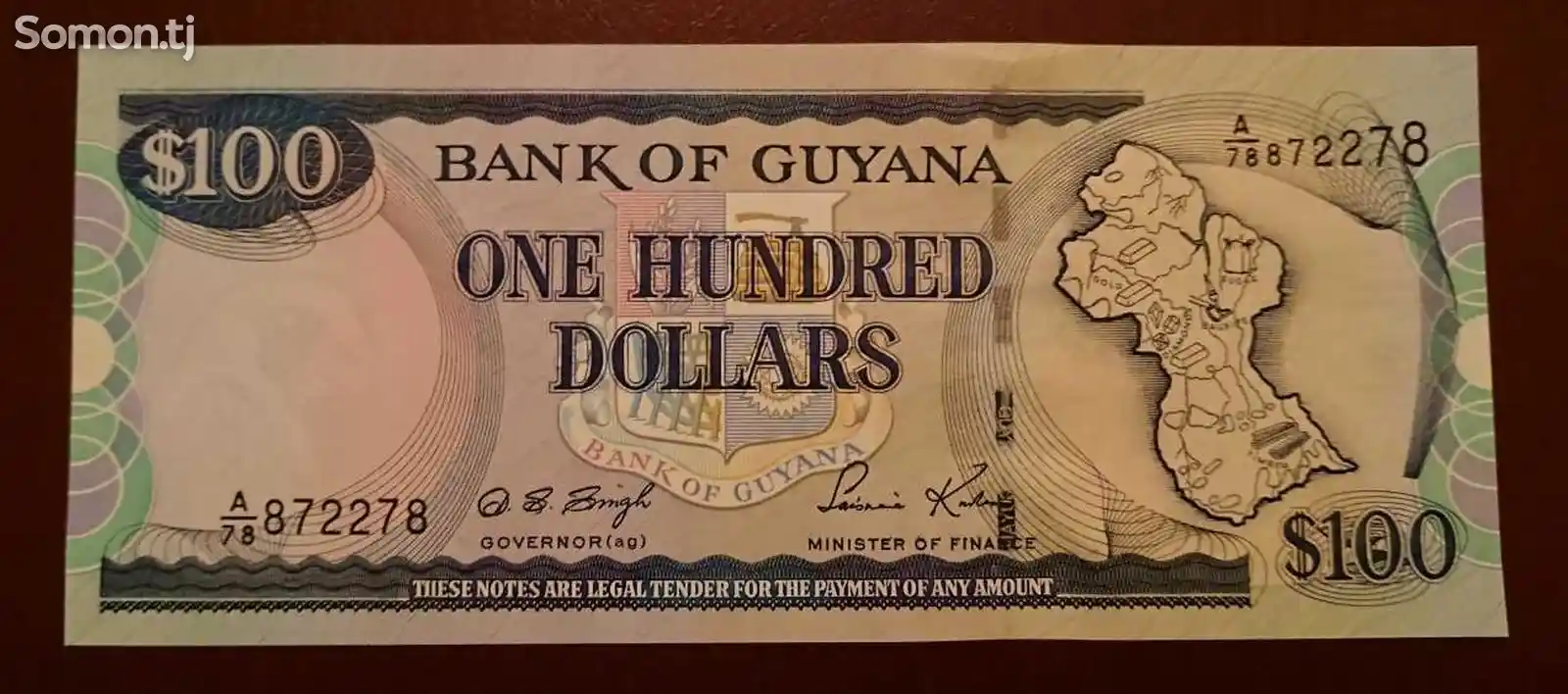 Бона, Гайана 100 долларов, 2019г-1
