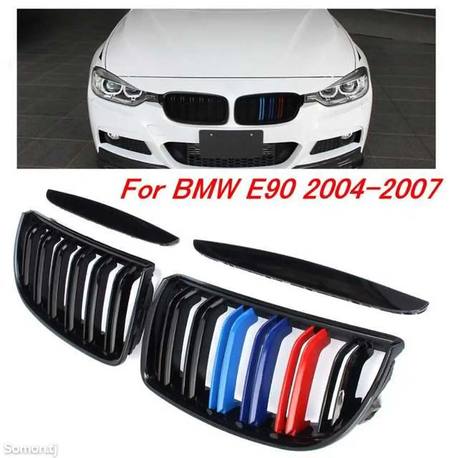 Решетка радиатора глянцевая черная с цветом /// M-Performance BMW E90 05-10-1