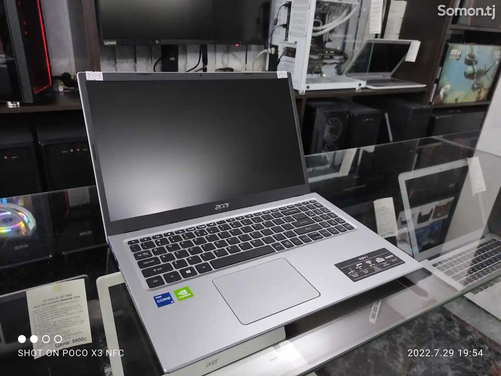 Ноутбук Acer Aspire 5 Core i5-1165G7 Geforce MX 350 2GB /8GB/256GB SSD 11TH GEN-1